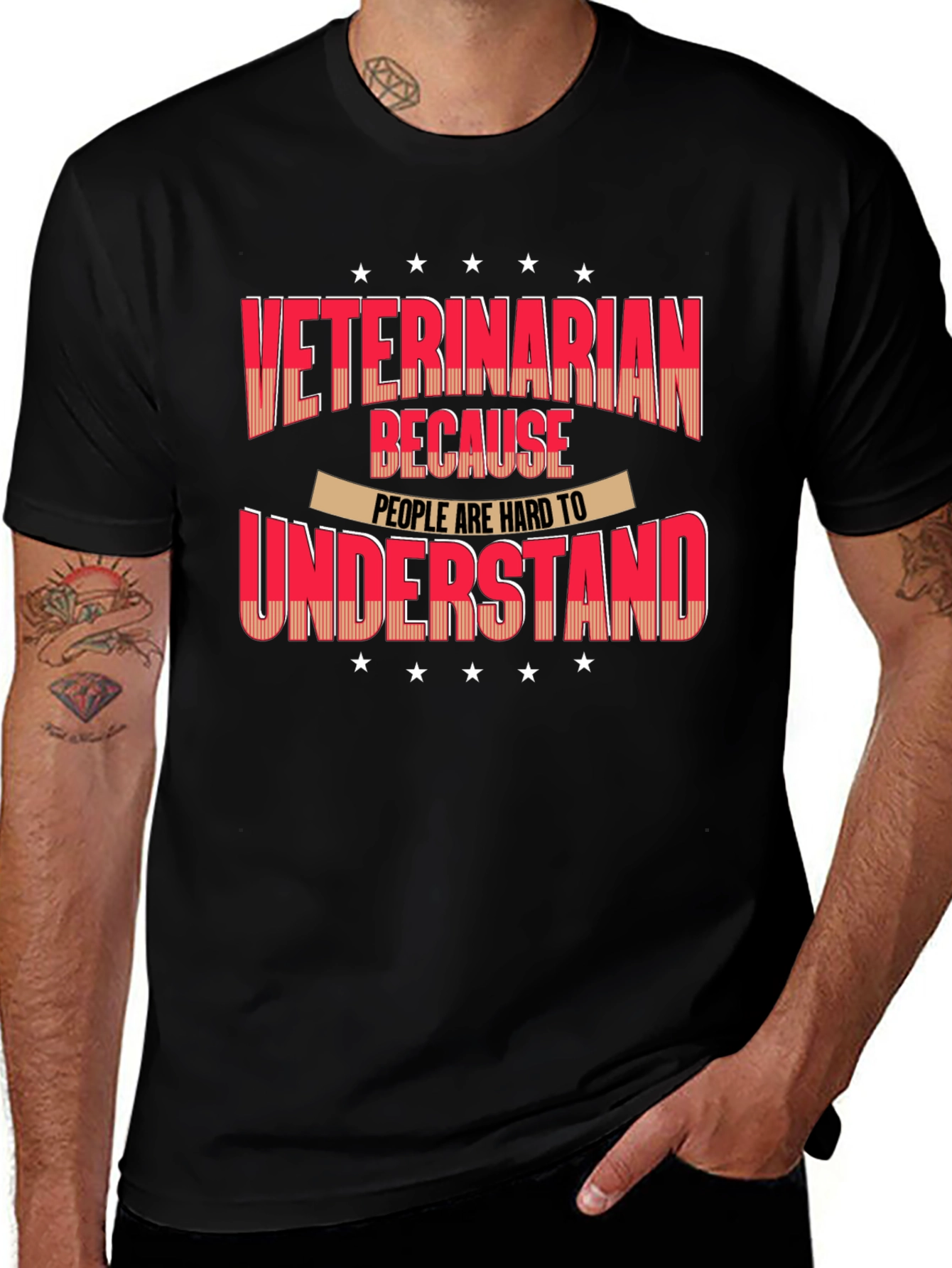 Veterinarian T-Shirt - Because People Are Hard to Understand