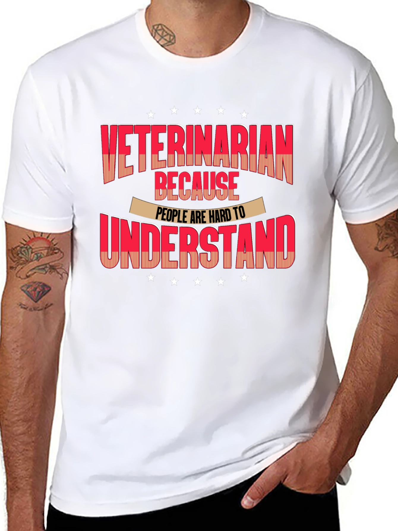 Veterinarian T-Shirt - Because People Are Hard to Understand
