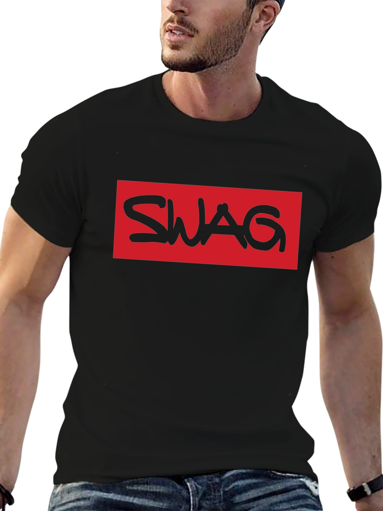 Swag Graphic T-Shirt - Black - Mens Fashion Tee