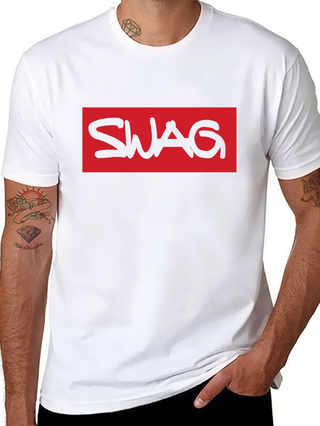 Swag Graphic T-Shirt - Black - Mens Fashion Tee