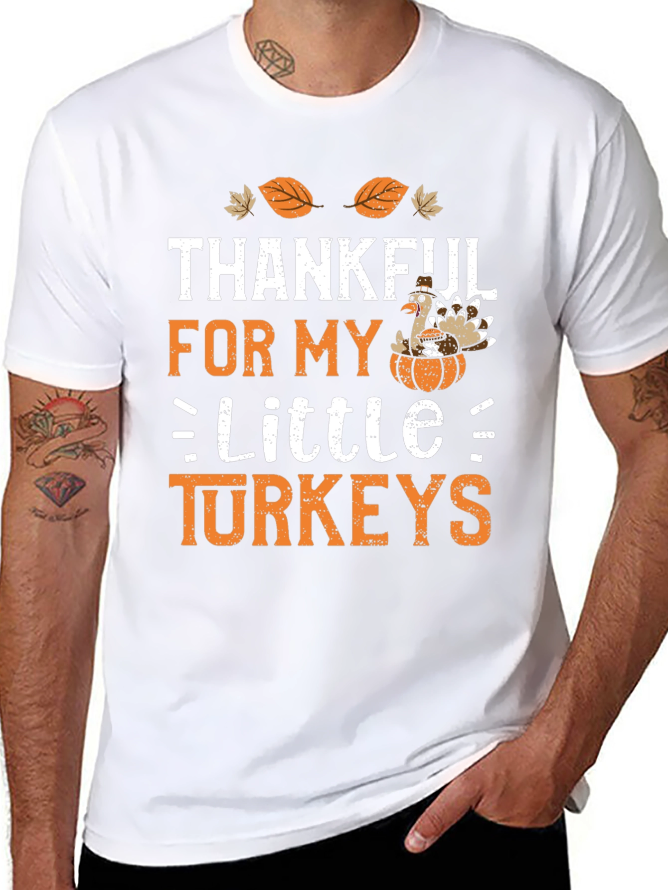 Thankful for Little Turkeys Graphic T-Shirt