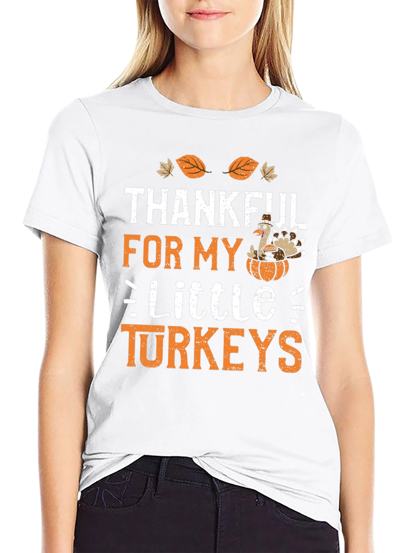 Thankful for Little Turkeys Graphic T-Shirt