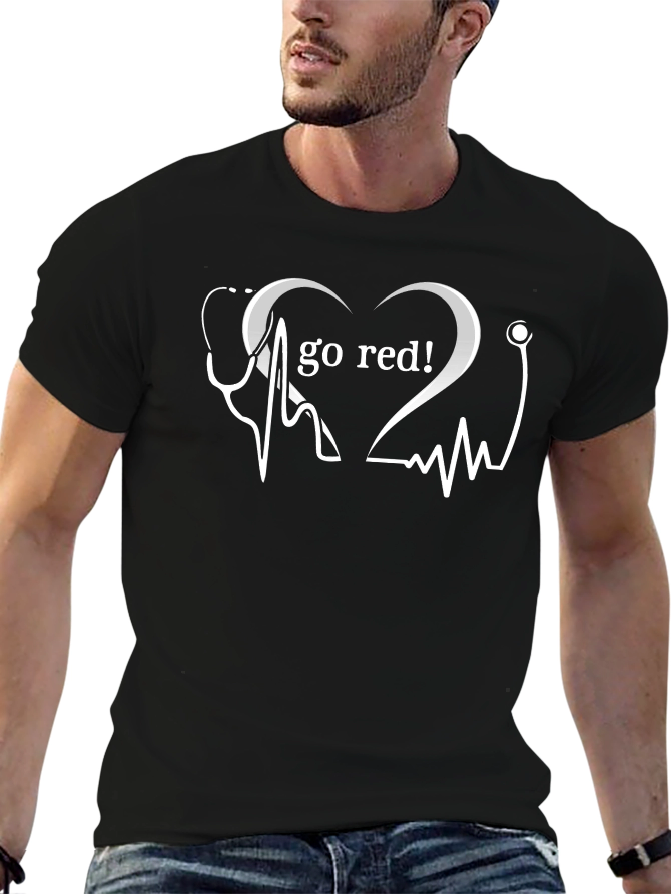 Go Red Heartbeat T-Shirt - Medical Support