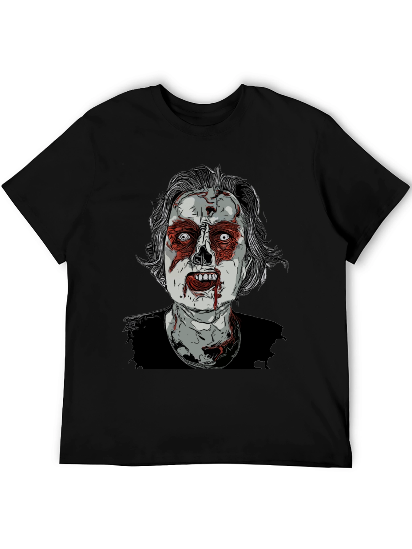 Zombie Graphic Print T-Shirt - Horror Tee