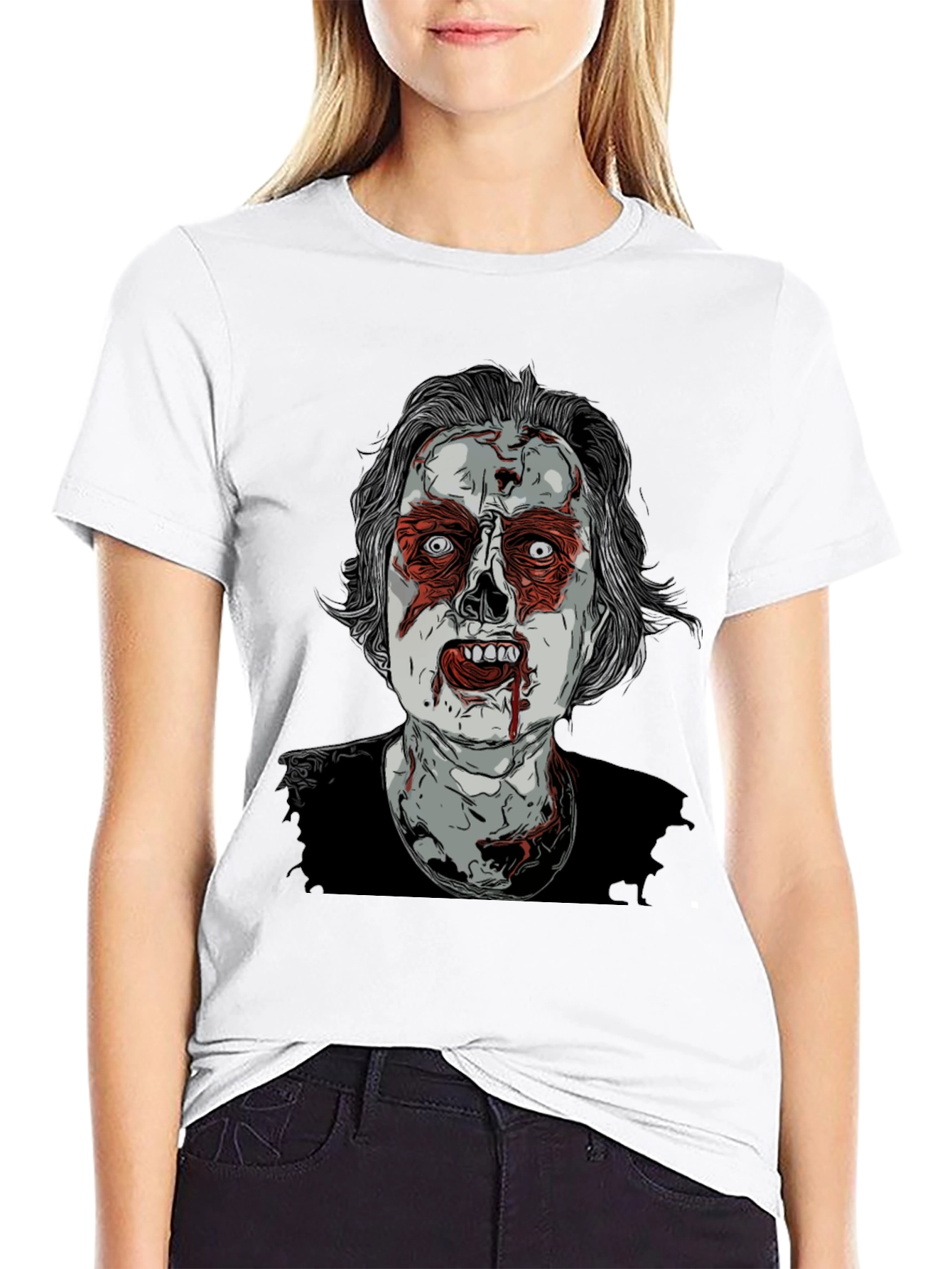 Zombie Graphic Print T-Shirt - Horror Tee