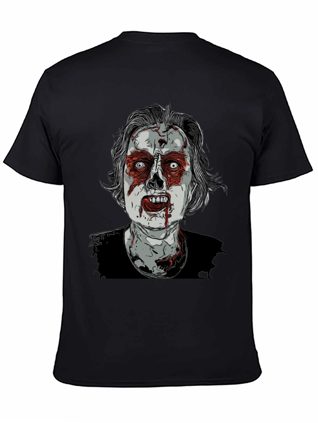 Zombie Graphic Print T-Shirt - Horror Tee