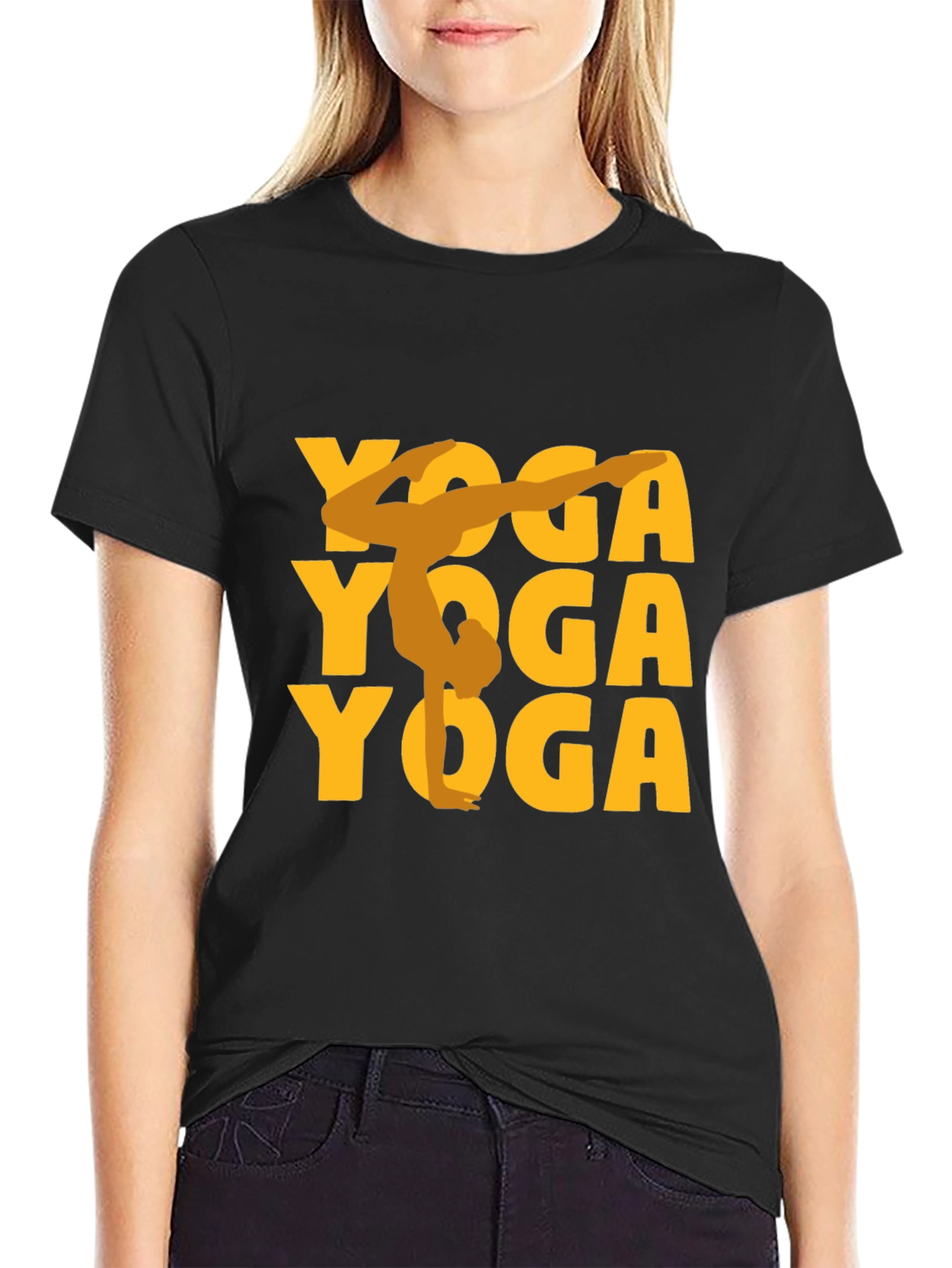 Yoga Pose Graphic Print T-Shirt