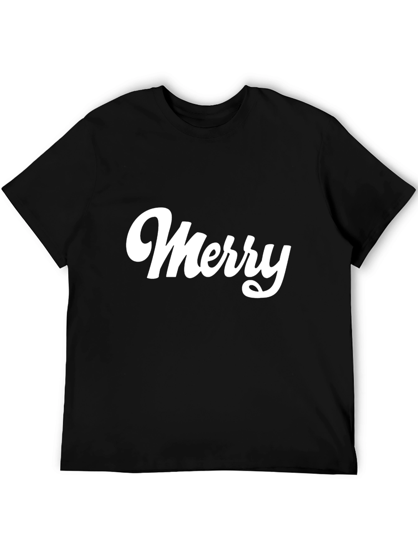 Merry Graphic Tee - Black Cotton T-Shirt