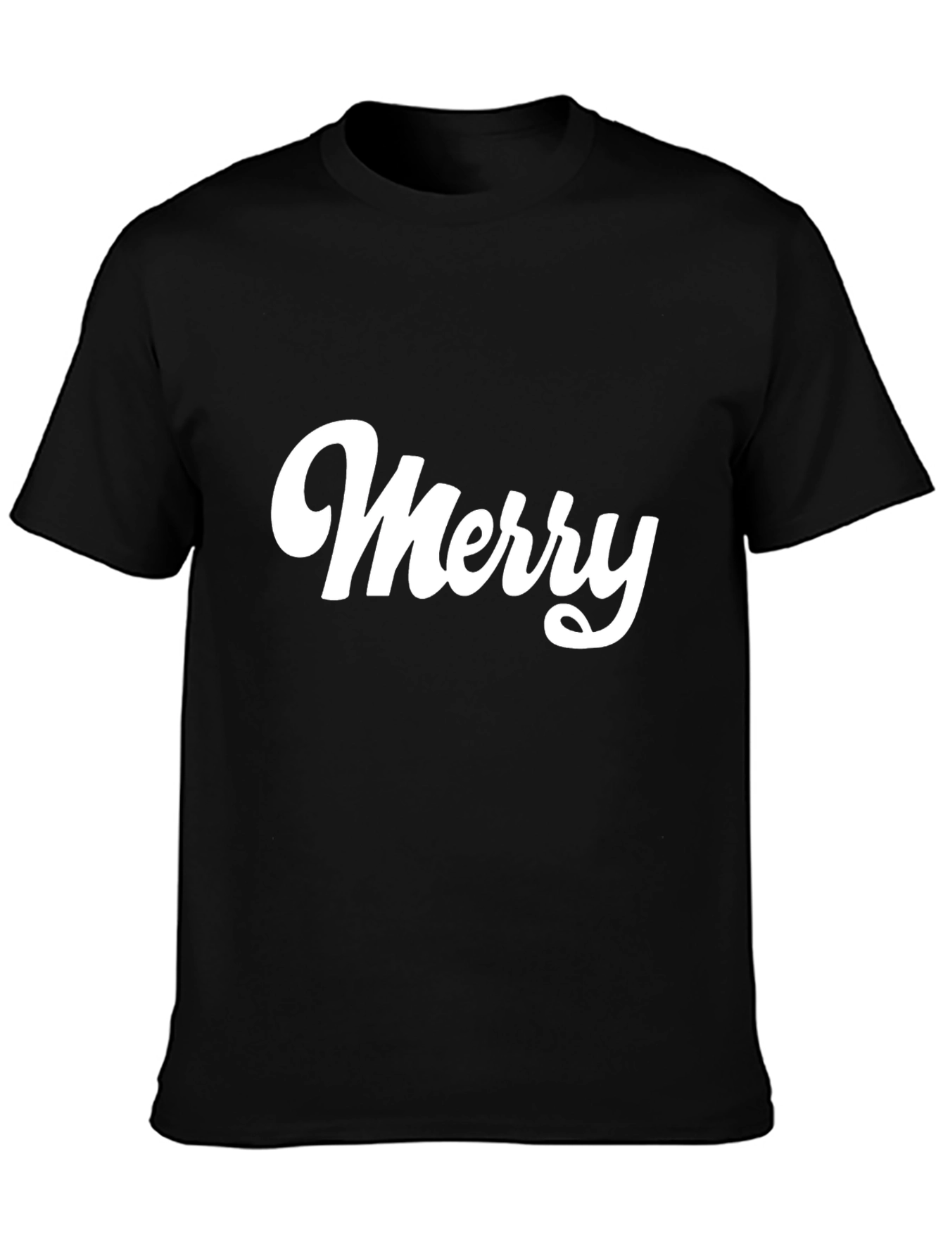 Merry Graphic Tee - Black Cotton T-Shirt
