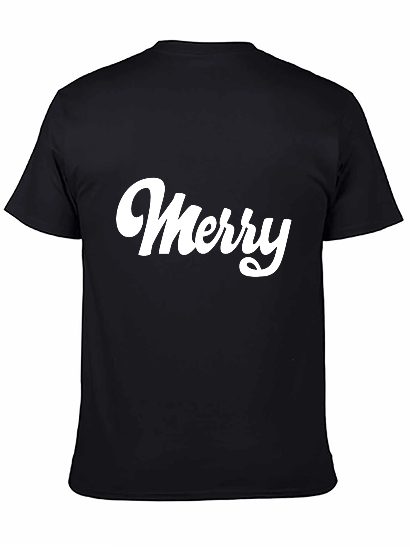 Merry Graphic Tee - Black Cotton T-Shirt