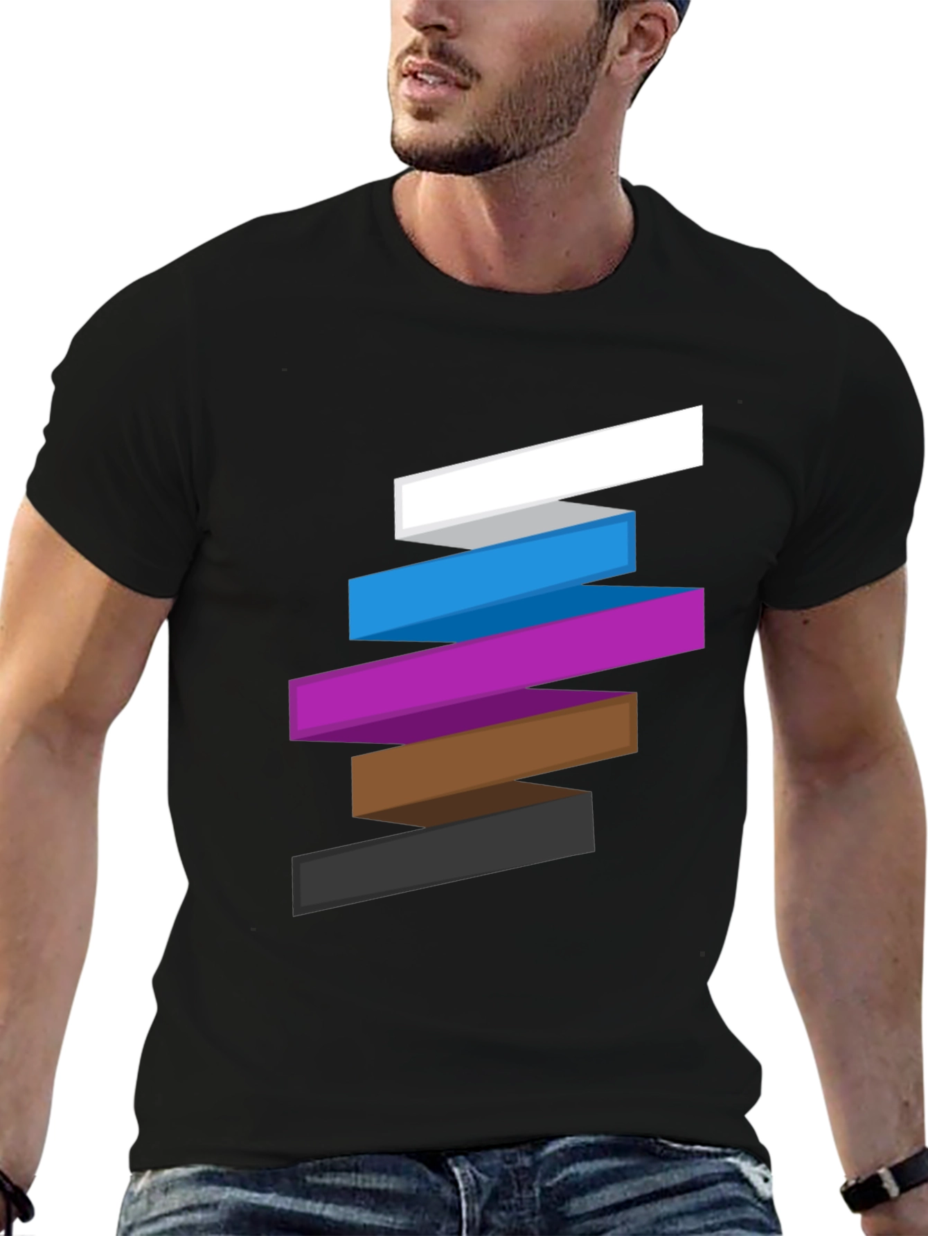 Modern Geometric Stripe T-Shirt - Casual Comfort