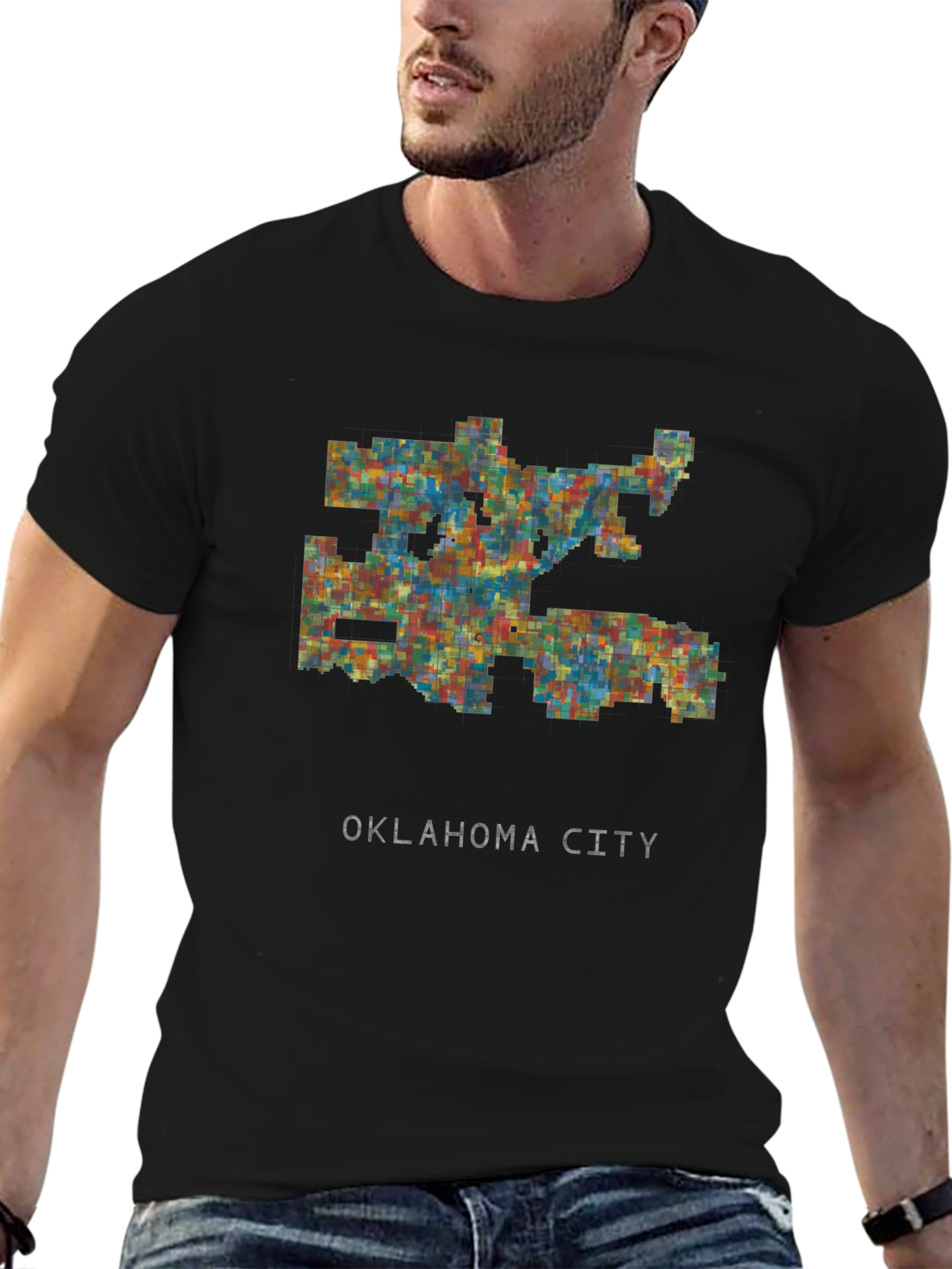 Oklahoma City Map T-Shirt