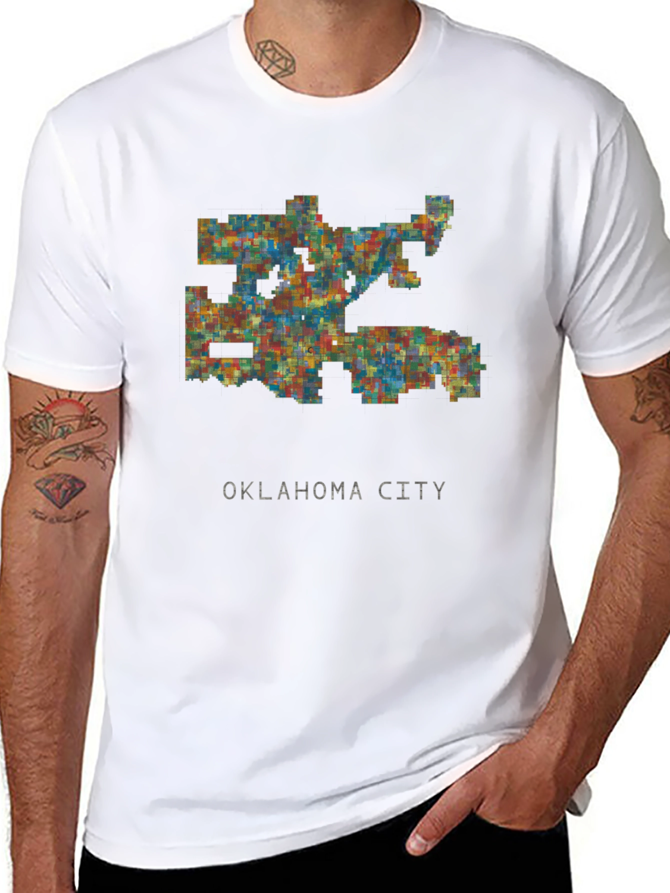 Oklahoma City Map T-Shirt