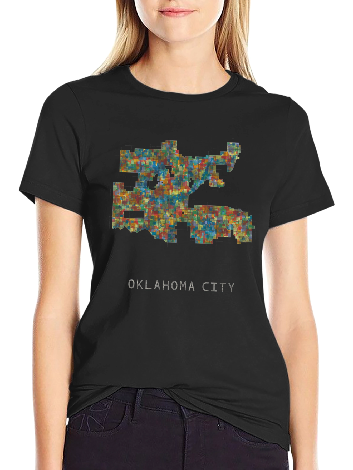 Oklahoma City Map T-Shirt