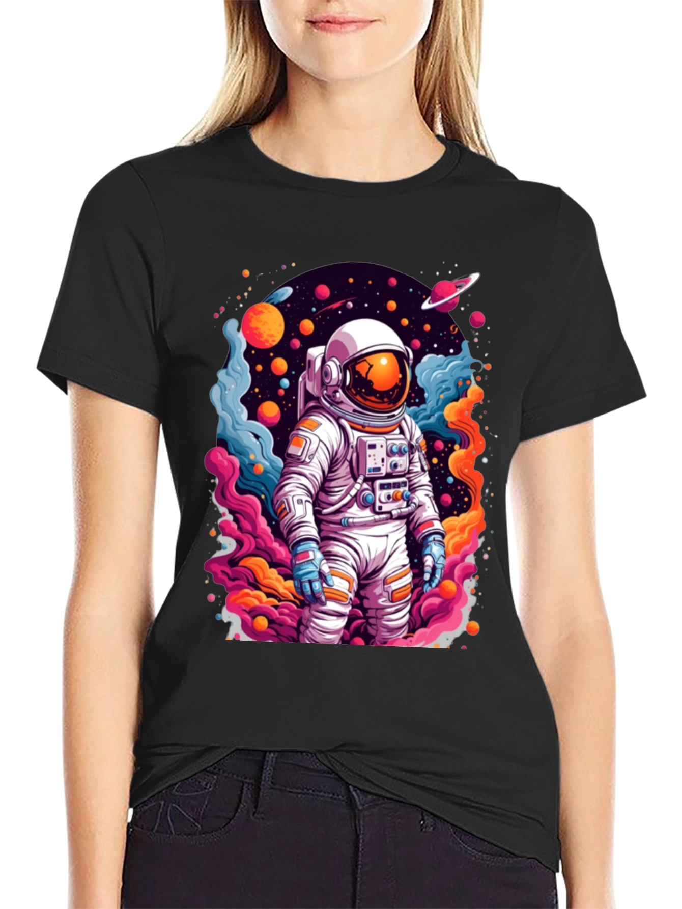 Space Astronaut T-Shirt - Galaxy Design