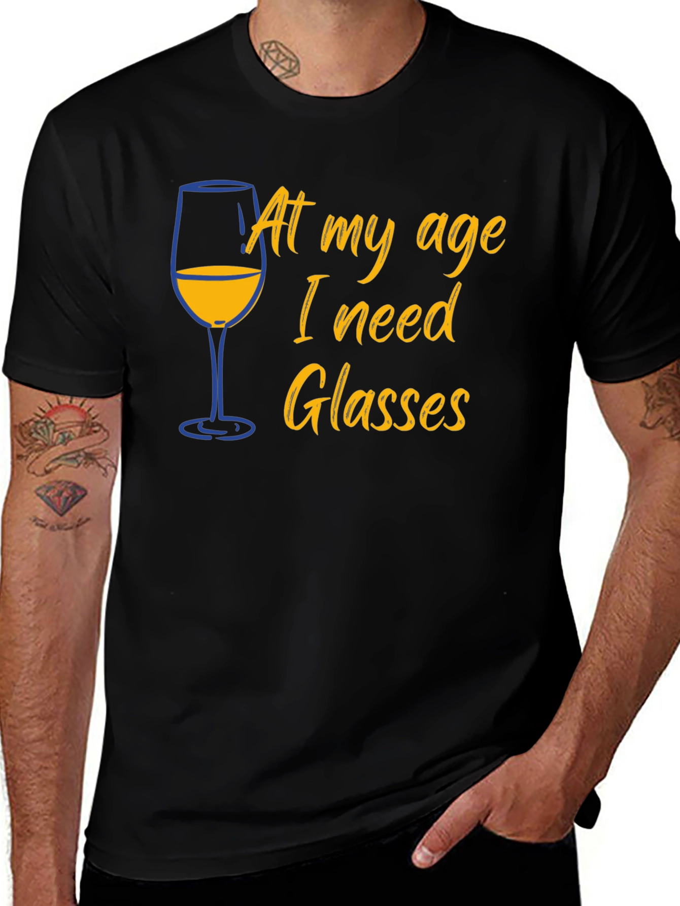 Funny Age Wine Glasses T-Shirt
