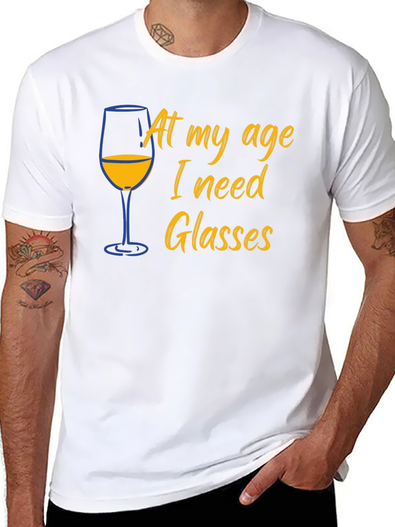Funny Age Wine Glasses T-Shirt