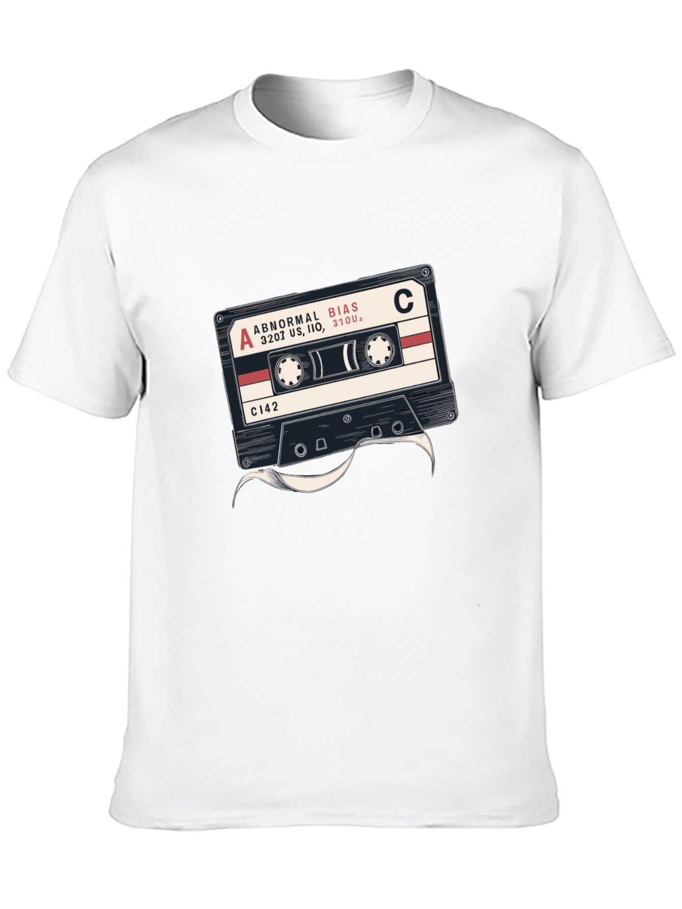 Retro Cassette Tape Graphic Black T-Shirt
