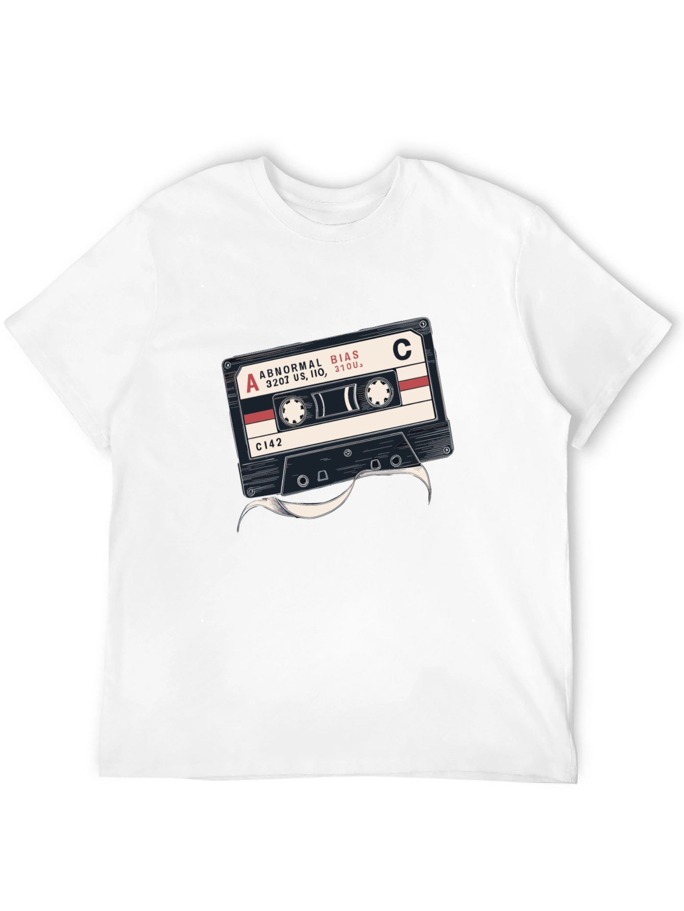 Retro Cassette Tape Graphic Black T-Shirt