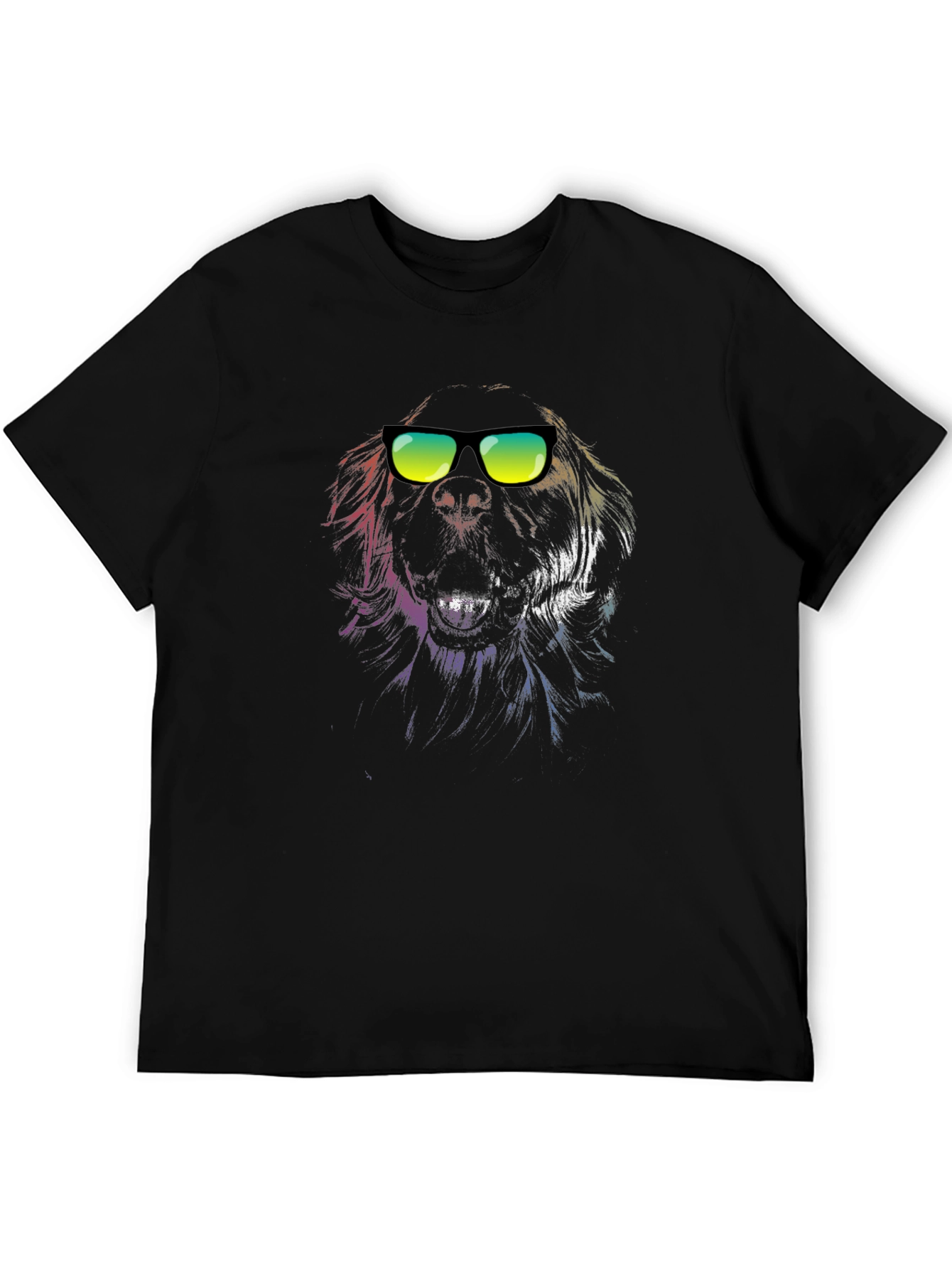 Cool Dog Graphic Tee - Black Cotton T-Shirt