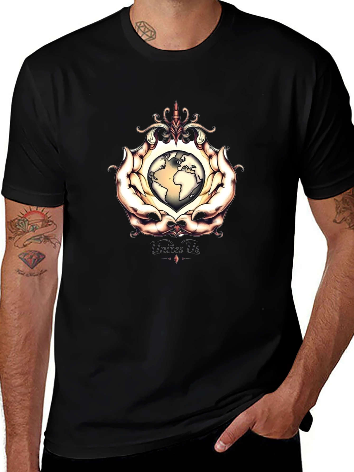 Earth in Hands Graphic T-Shirt - Unisex