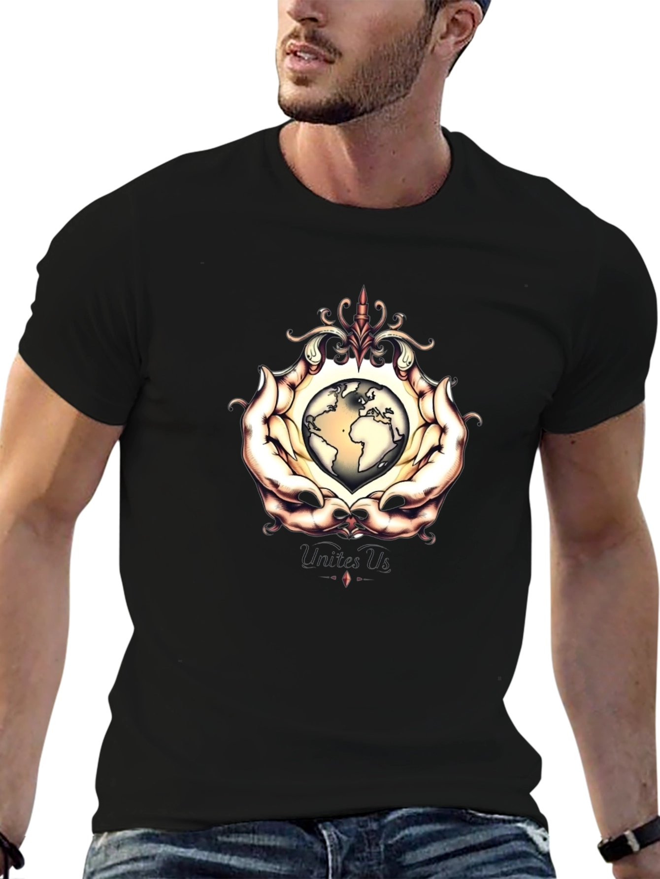 Earth in Hands Graphic T-Shirt - Unisex