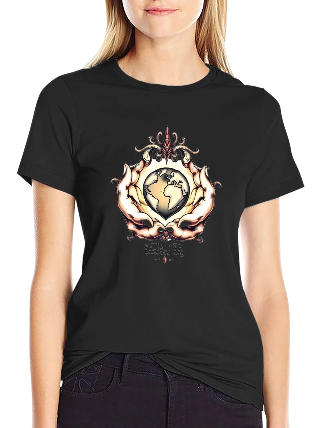 Earth in Hands Graphic T-Shirt - Unisex