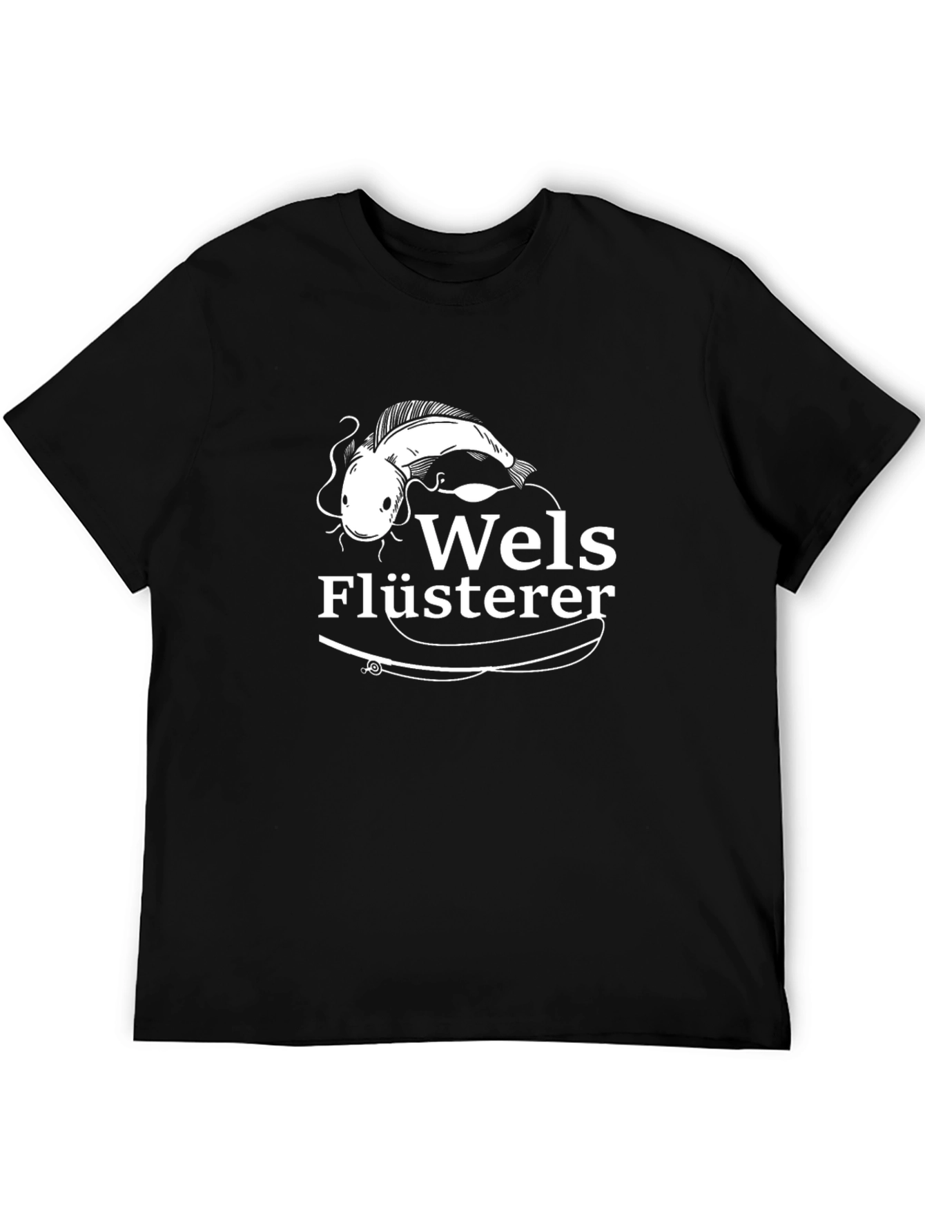 Wels Flüsterer Black T-Shirt - Catfish Whisperer Tee