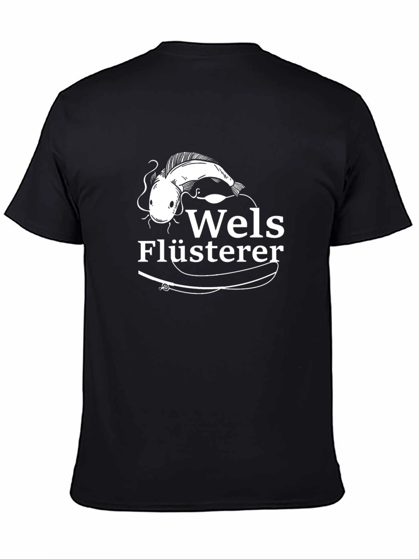 Wels Flüsterer Black T-Shirt - Catfish Whisperer Tee