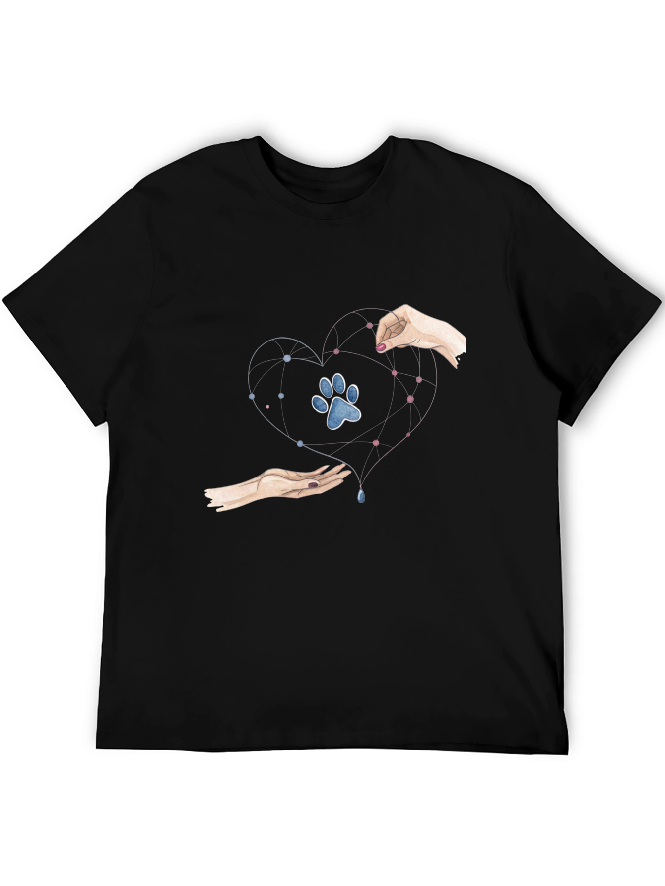 Heart Paw Print Graphic Tee