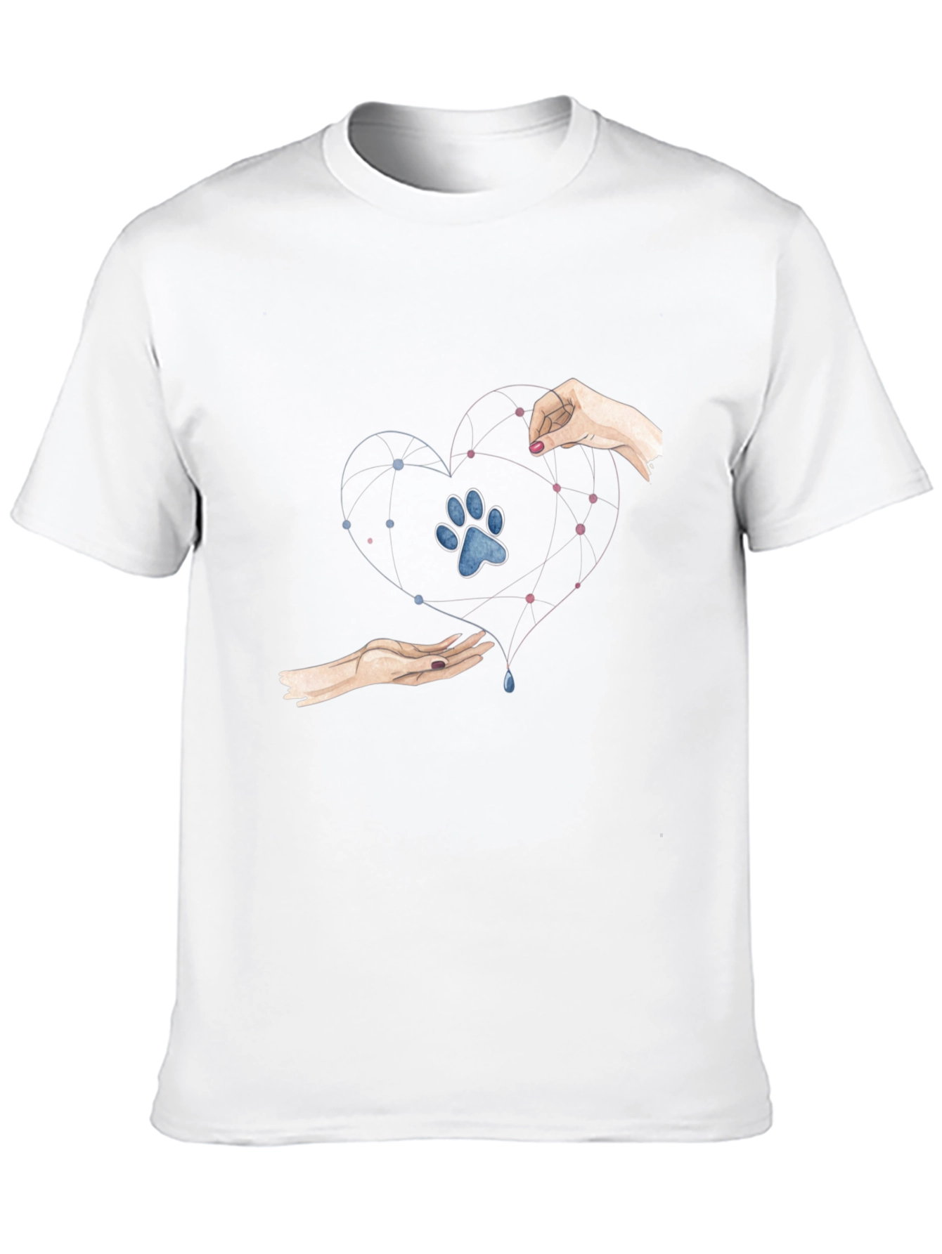 Heart Paw Print Graphic Tee