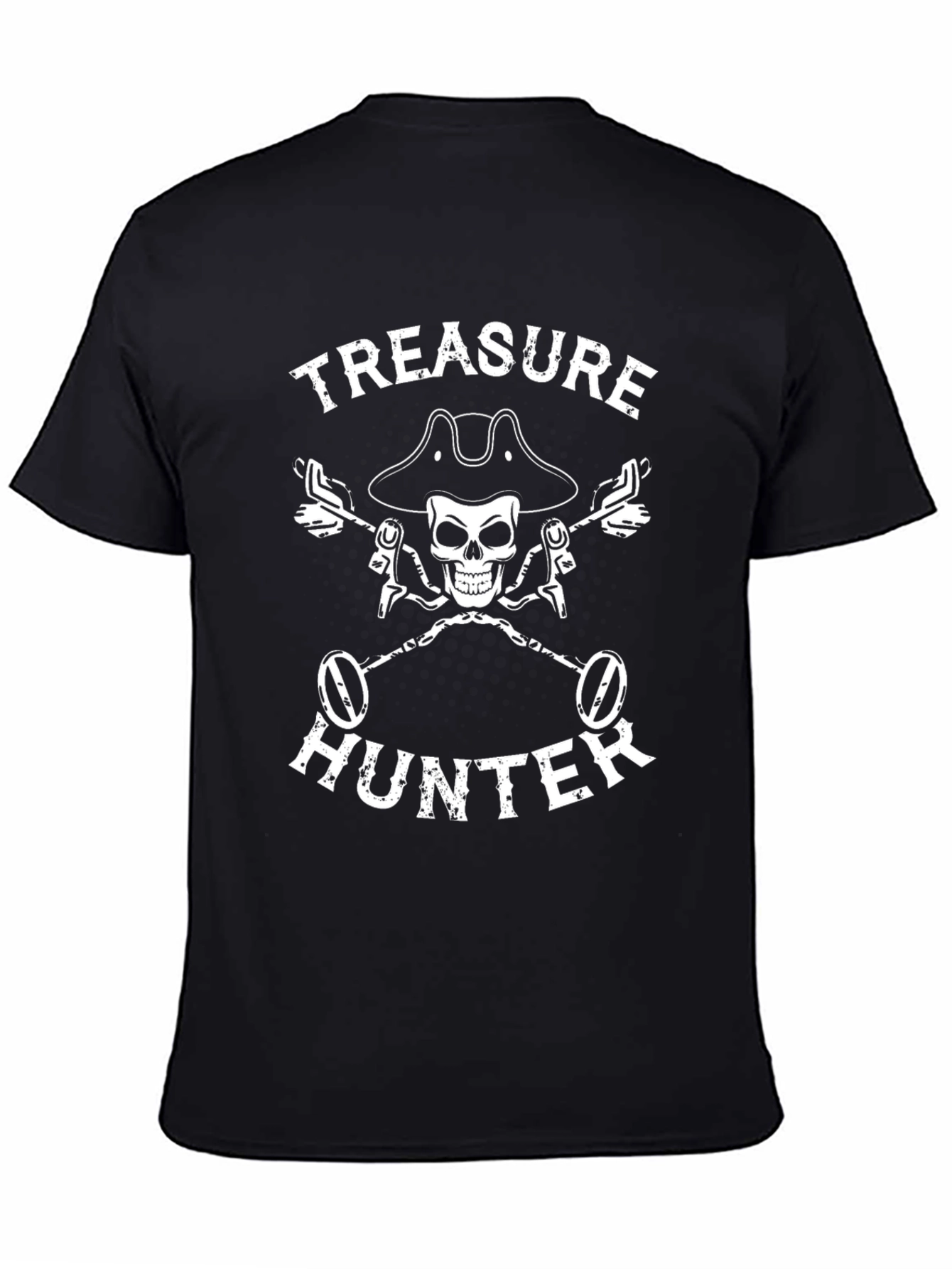 Treasure Hunter Graphic T-Shirt - Pirate Skull Design