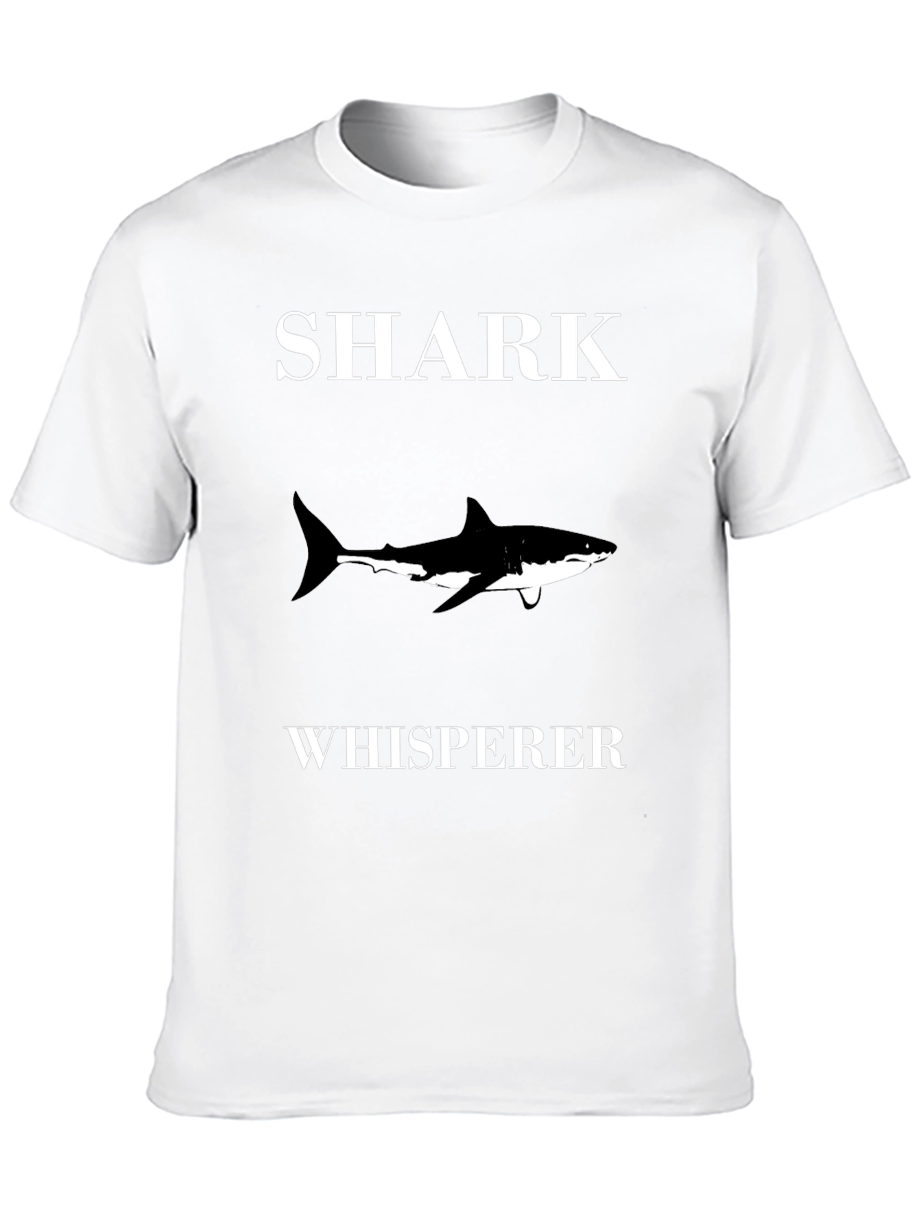 Shark Whisperer Black Cotton Graphic T-Shirt
