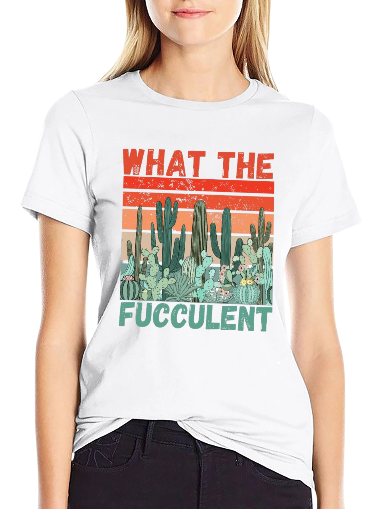 What the Fucculent Cactus Graphic Tee