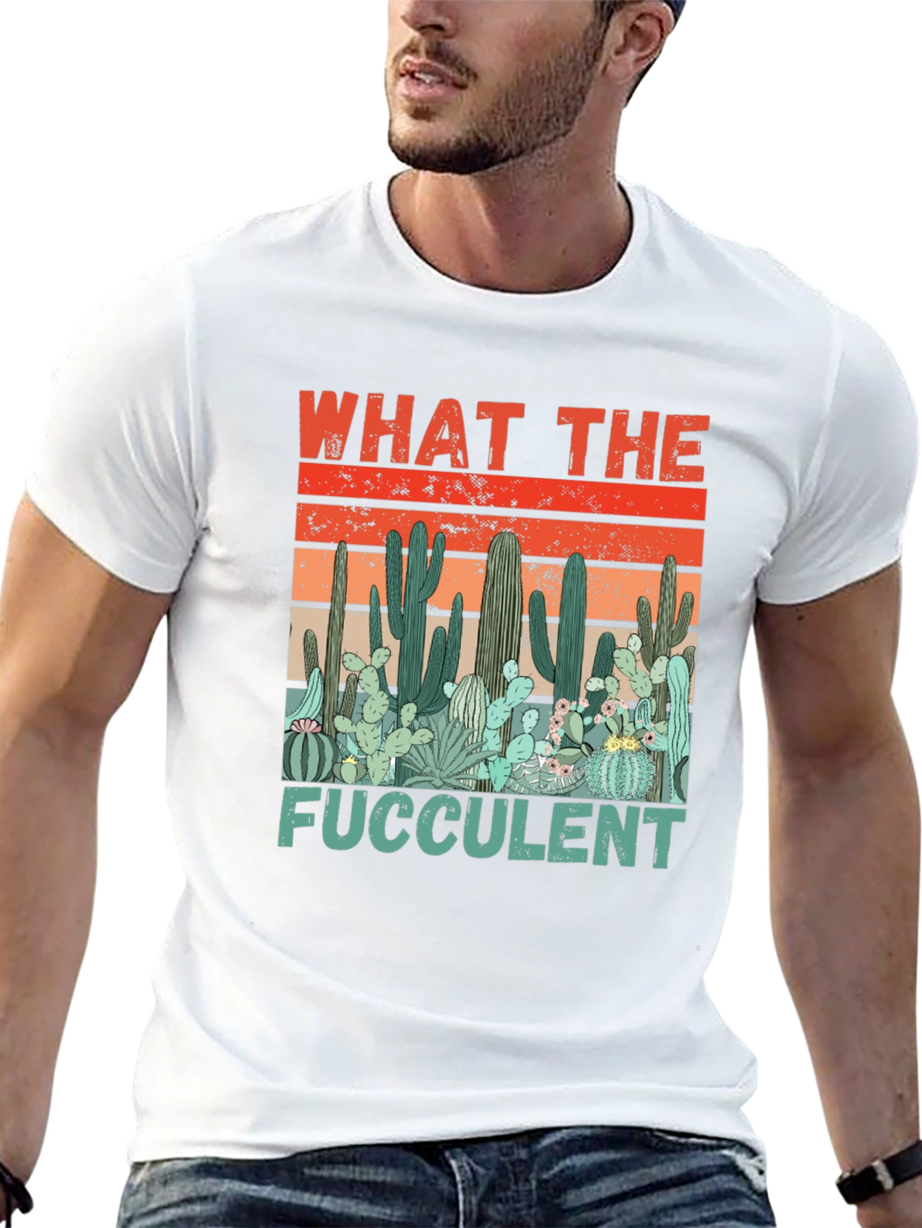 What the Fucculent Cactus Graphic Tee