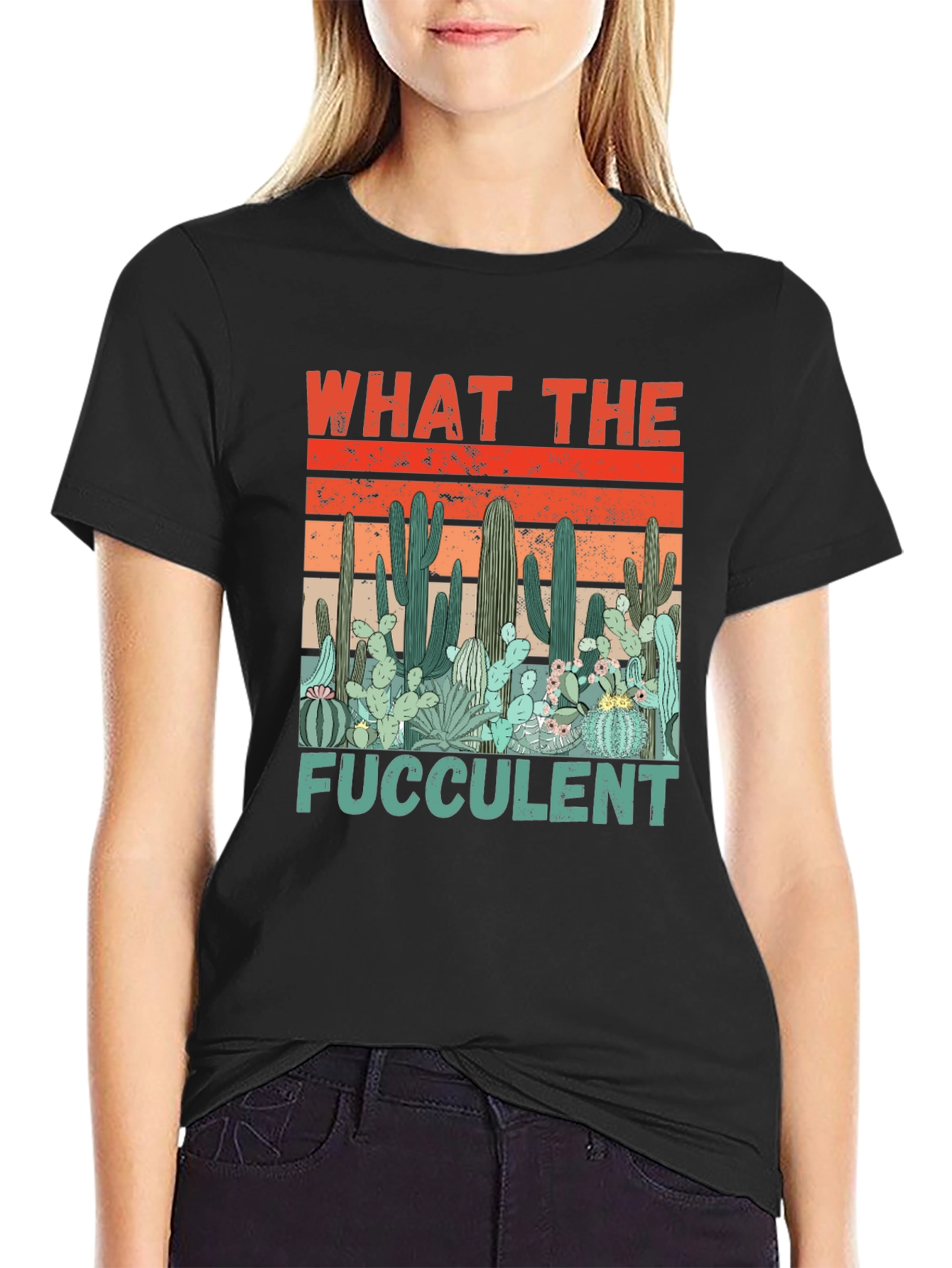 What the Fucculent Cactus Graphic Tee