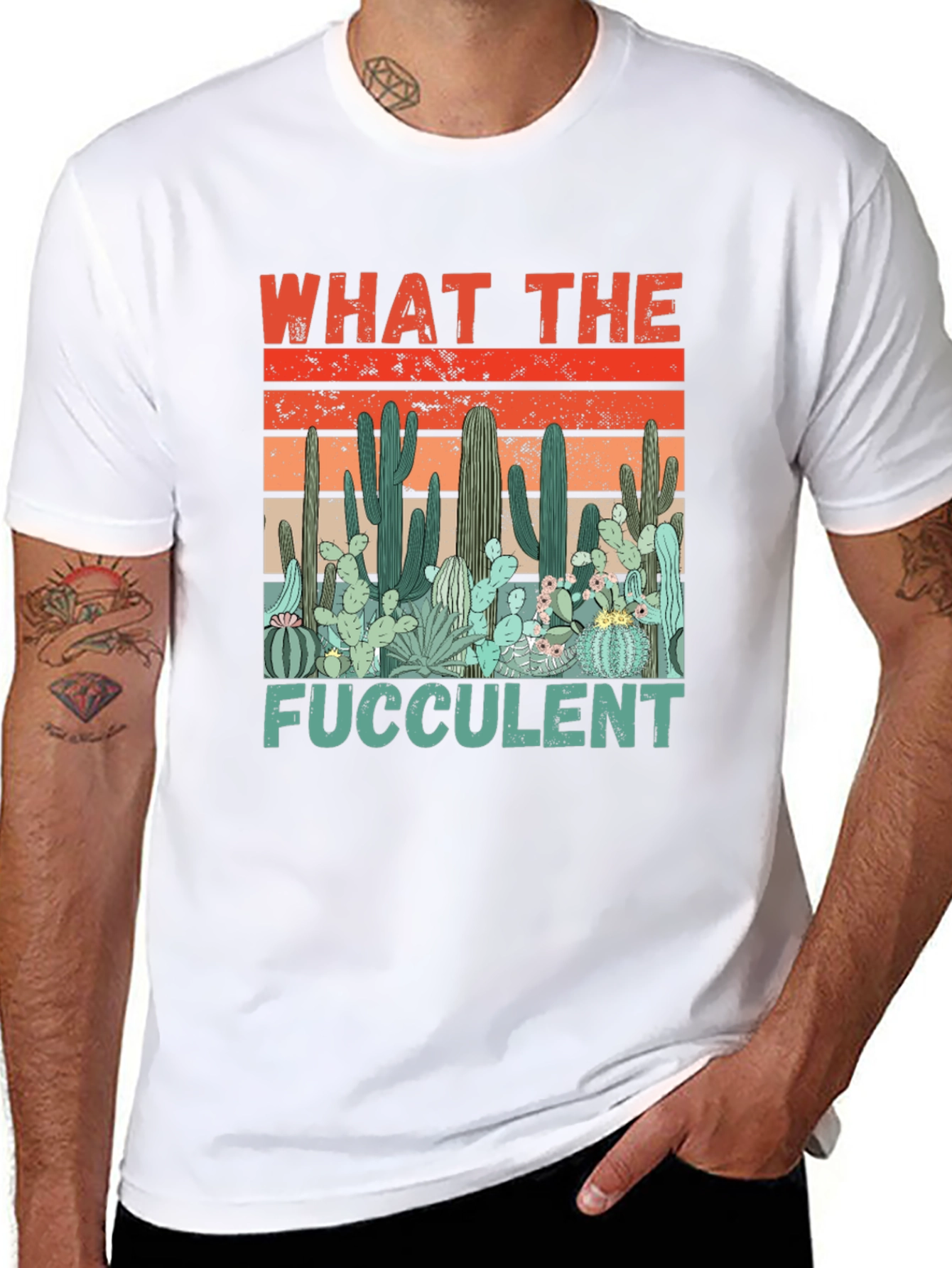 What the Fucculent Cactus Graphic Tee