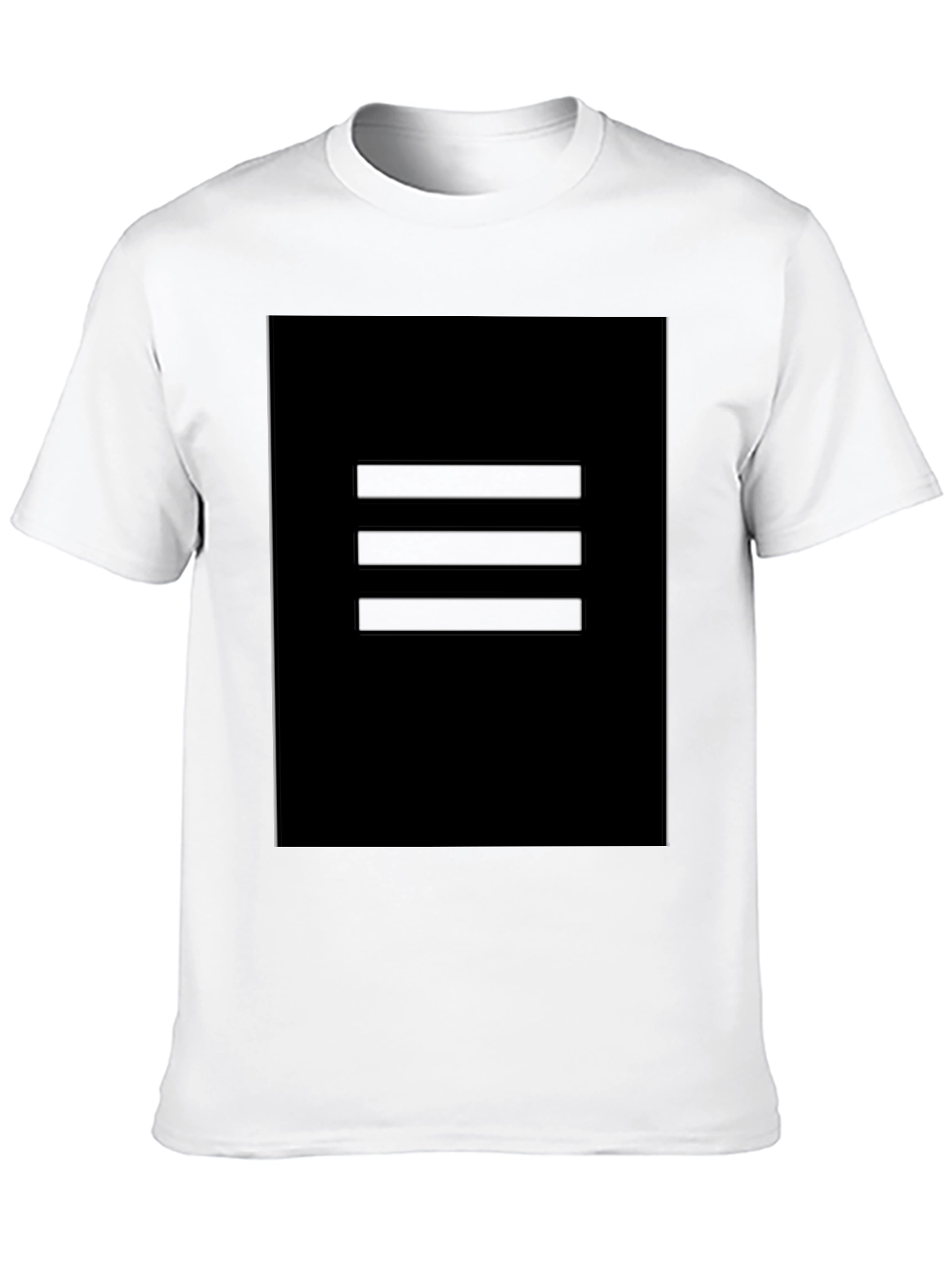 Minimalist Black T-Shirt with Graphic Square Design