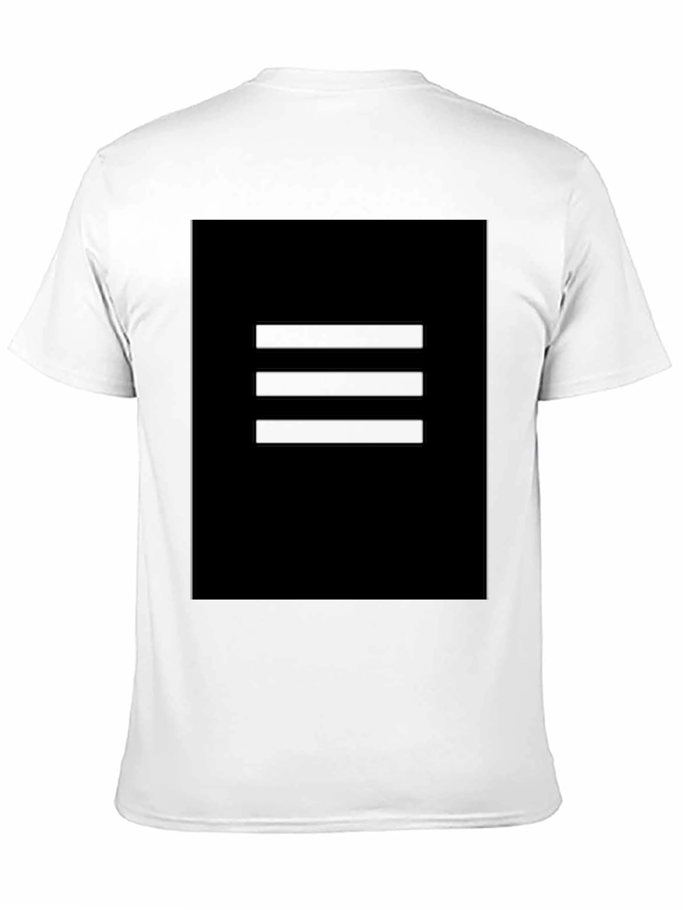 Minimalist Black T-Shirt with Graphic Square Design
