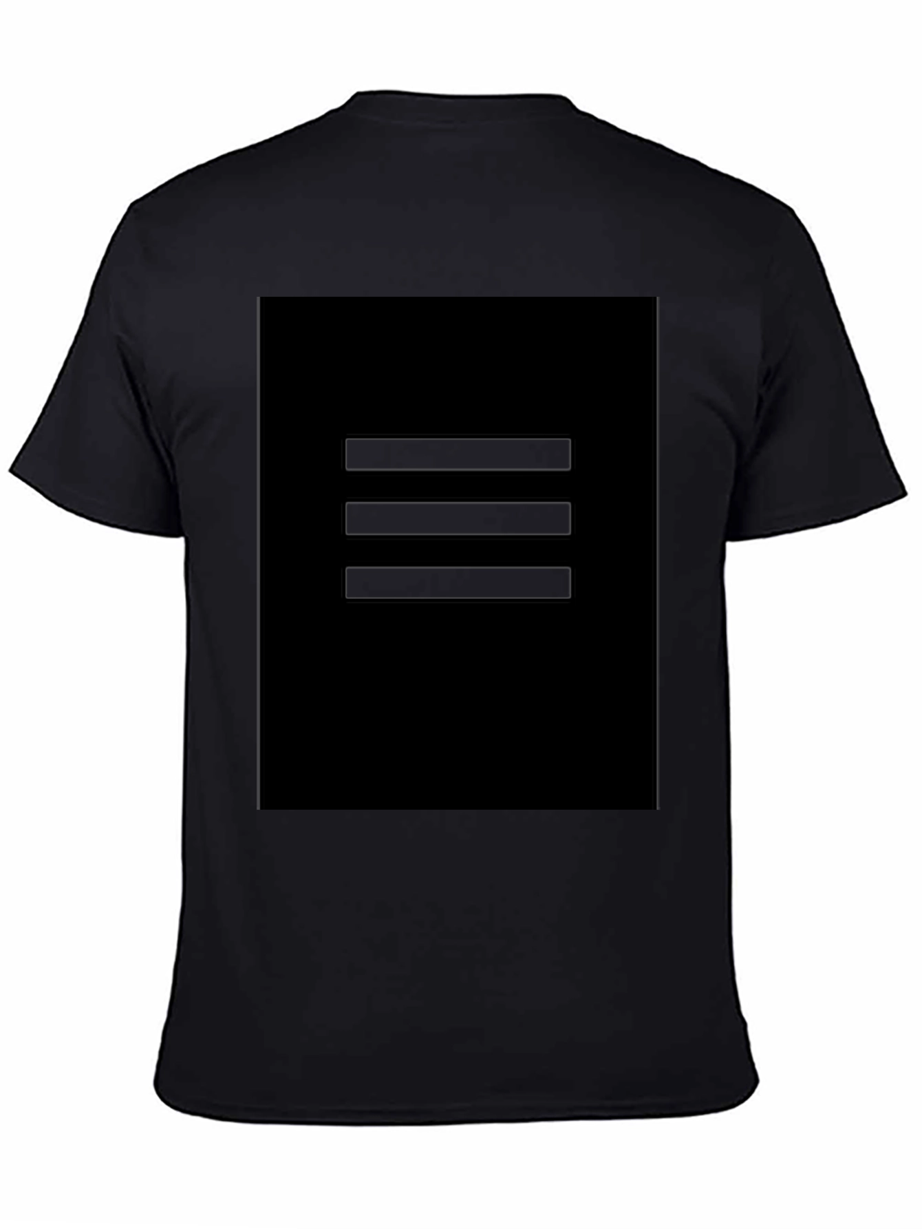 Minimalist Black T-Shirt with Graphic Square Design