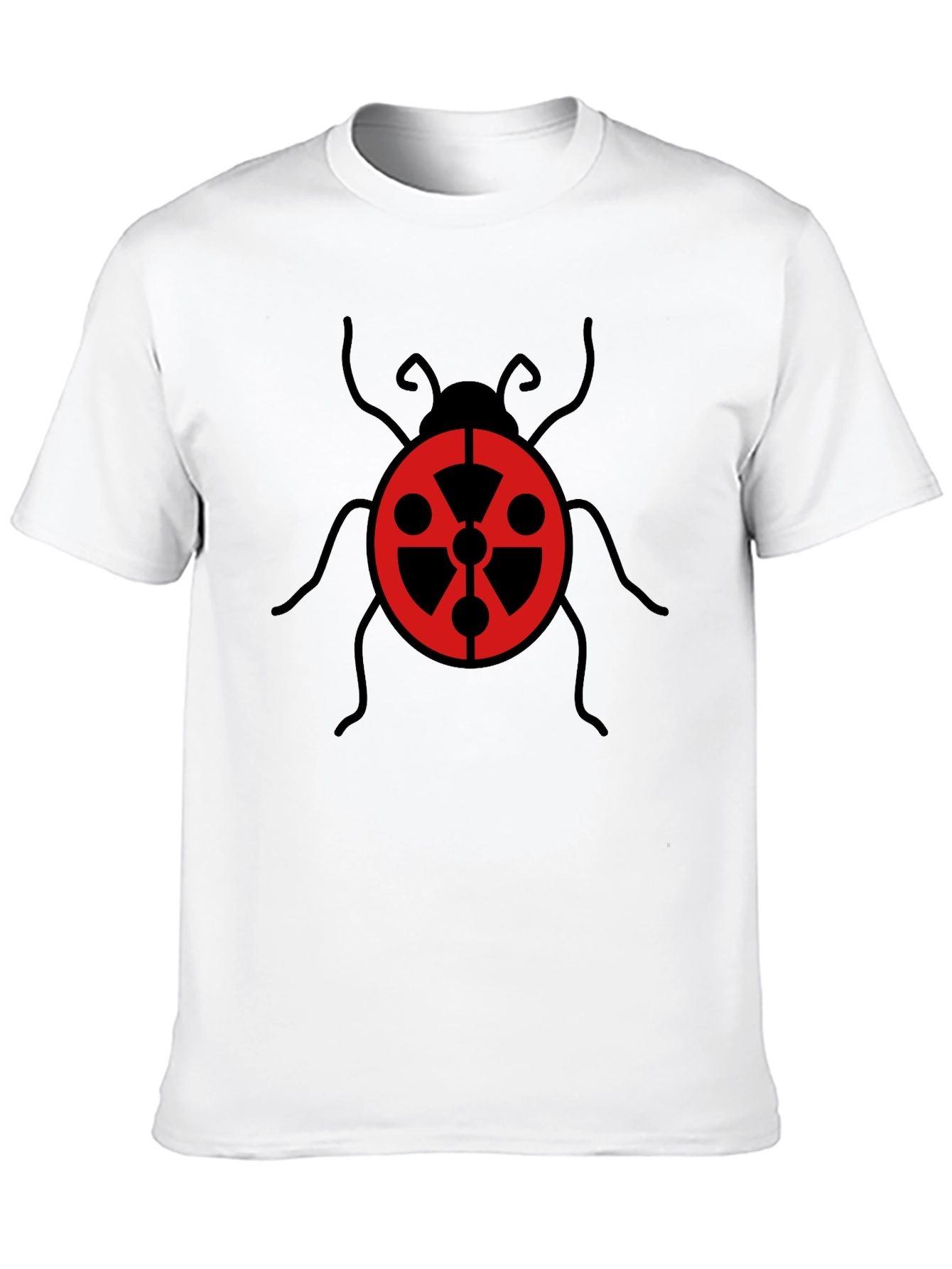 Radioactive Ladybug Graphic Tee - Black Cotton Shirt