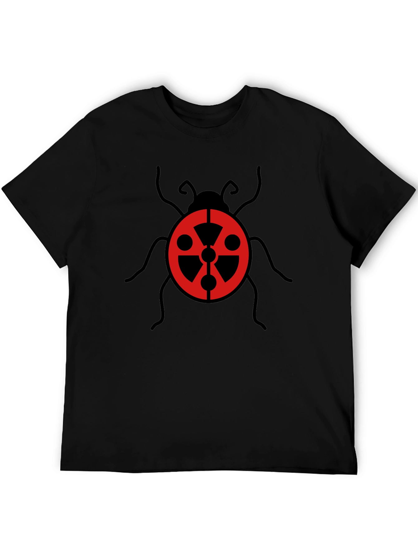 Radioactive Ladybug Graphic Tee - Black Cotton Shirt