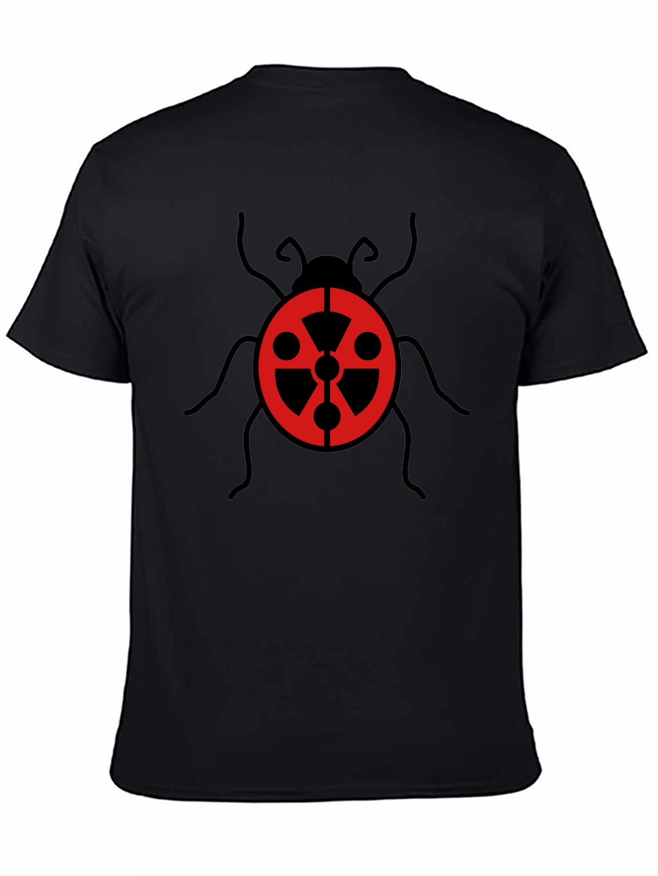 Radioactive Ladybug Graphic Tee - Black Cotton Shirt