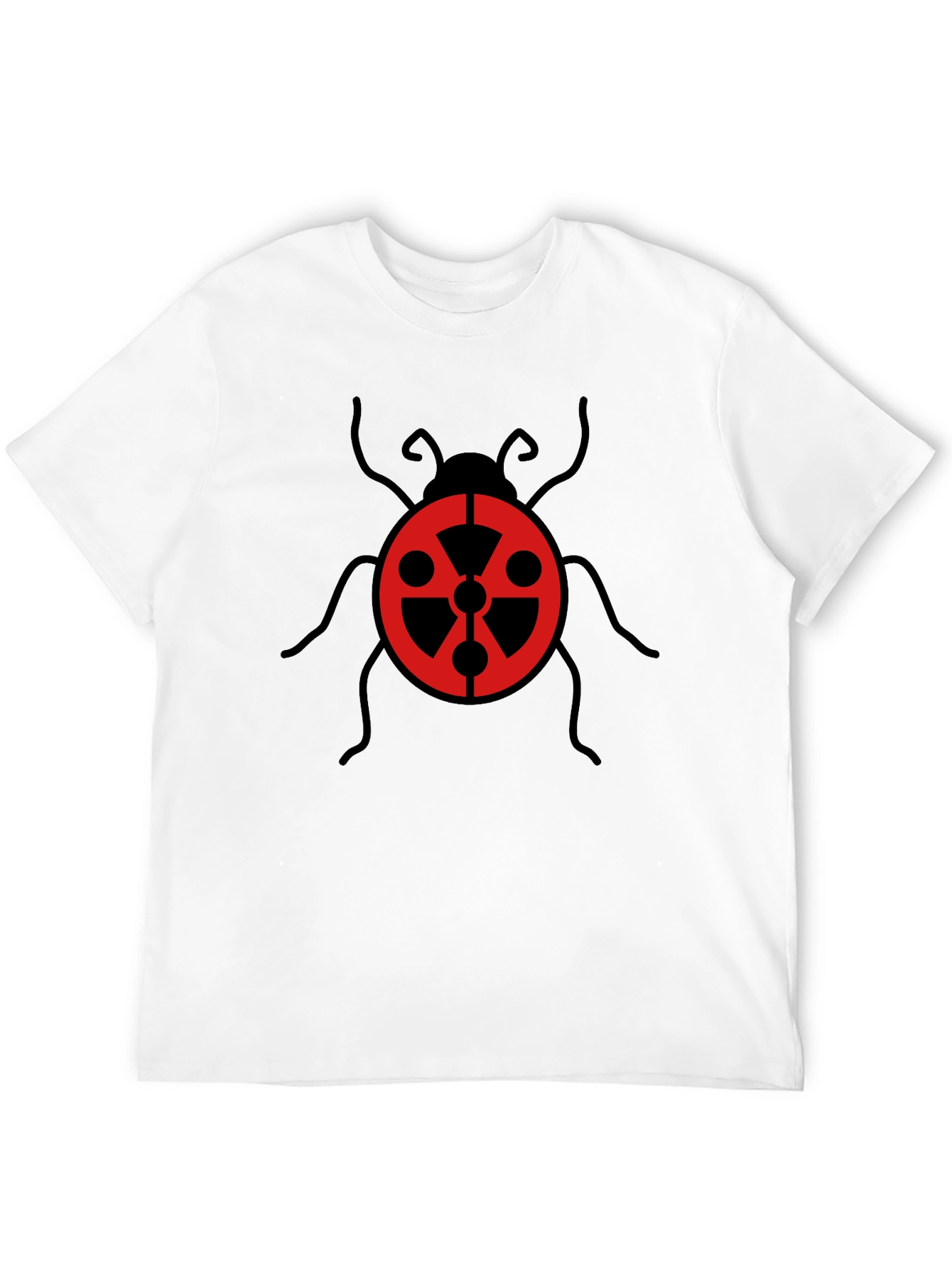 Radioactive Ladybug Graphic Tee - Black Cotton Shirt