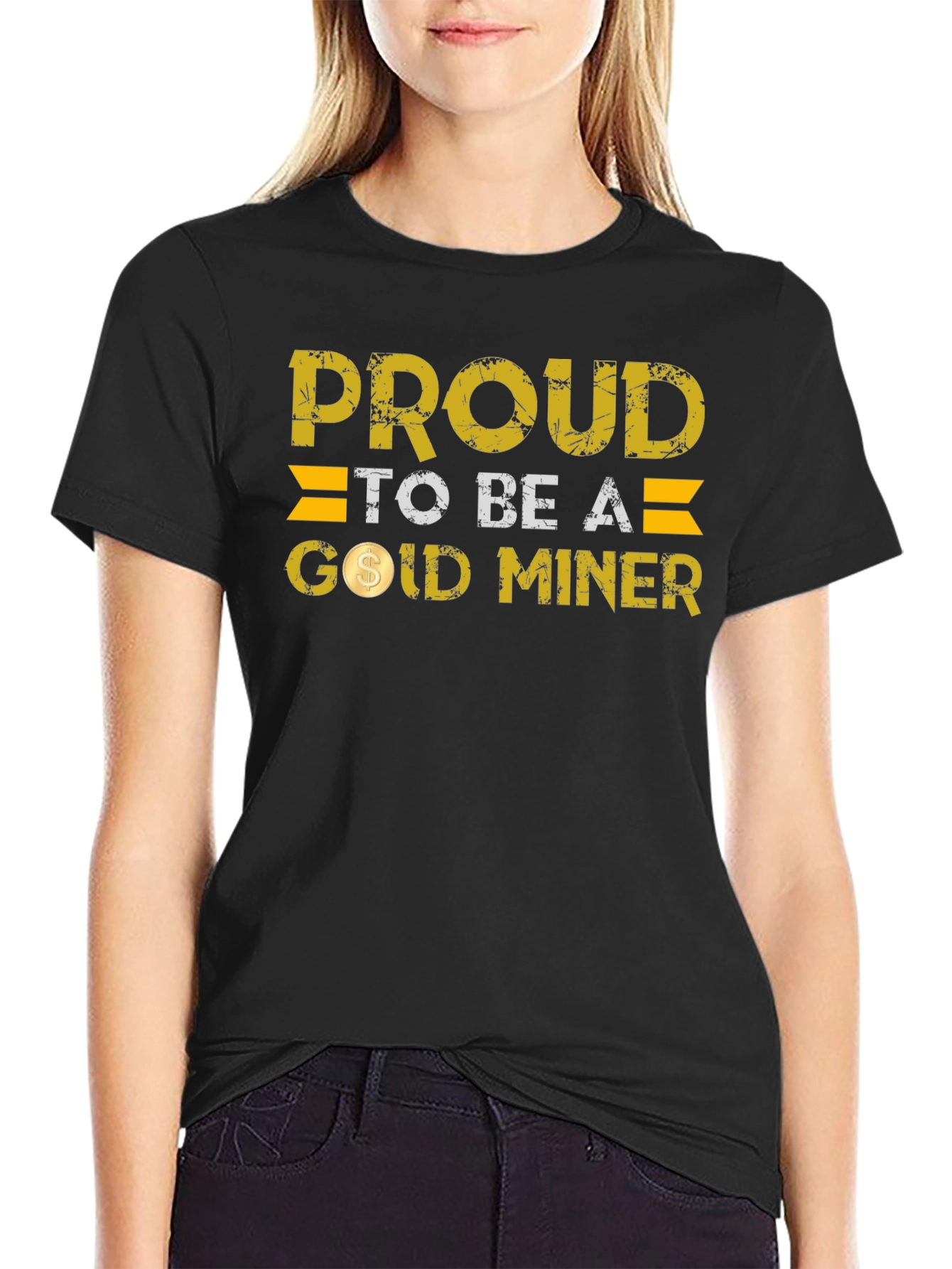 Proud Gold Miner Black T-Shirt