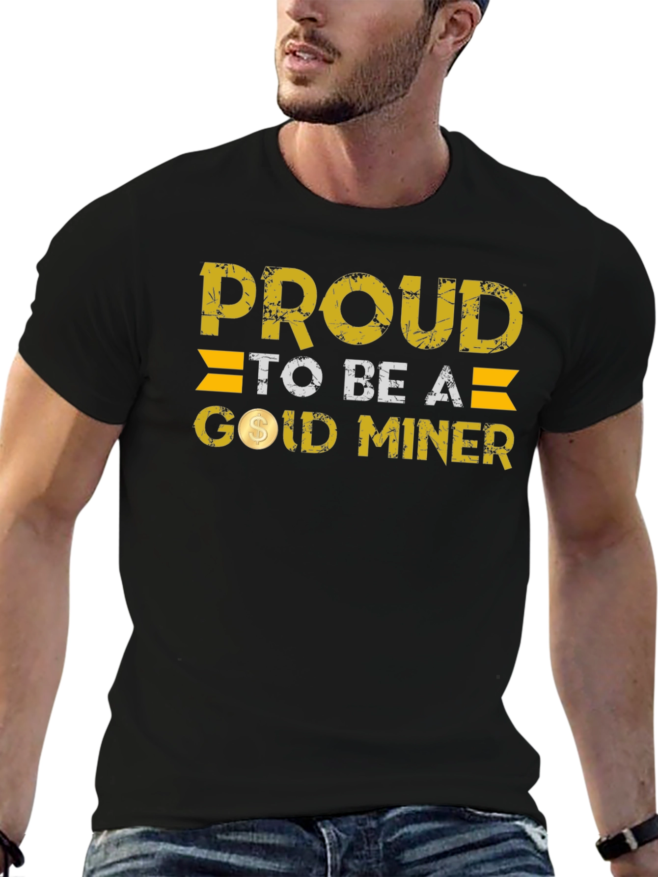 Proud Gold Miner Black T-Shirt