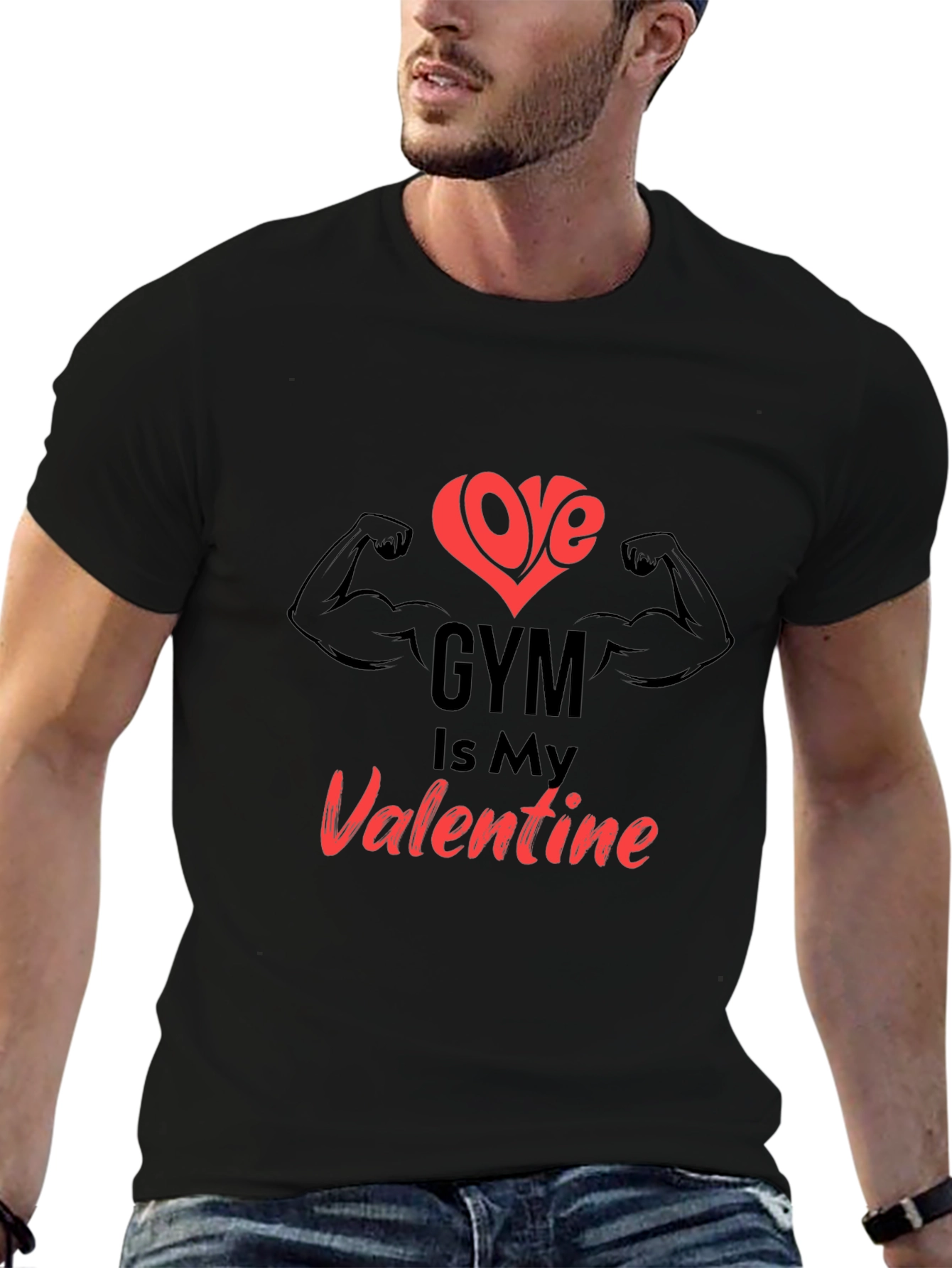 Gym Valentine Graphic Tee - Fitness Lover Gift