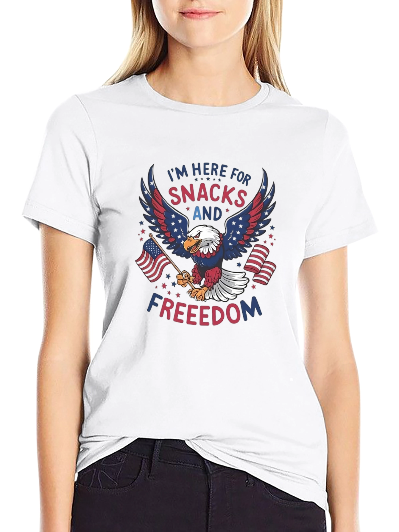 American Eagle T-Shirt - Snacks and Freedom