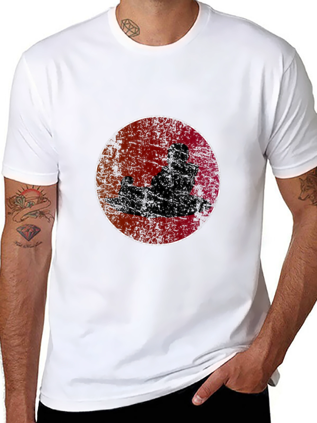 Retro Kart Racing T-Shirt - Black Graphic Tee