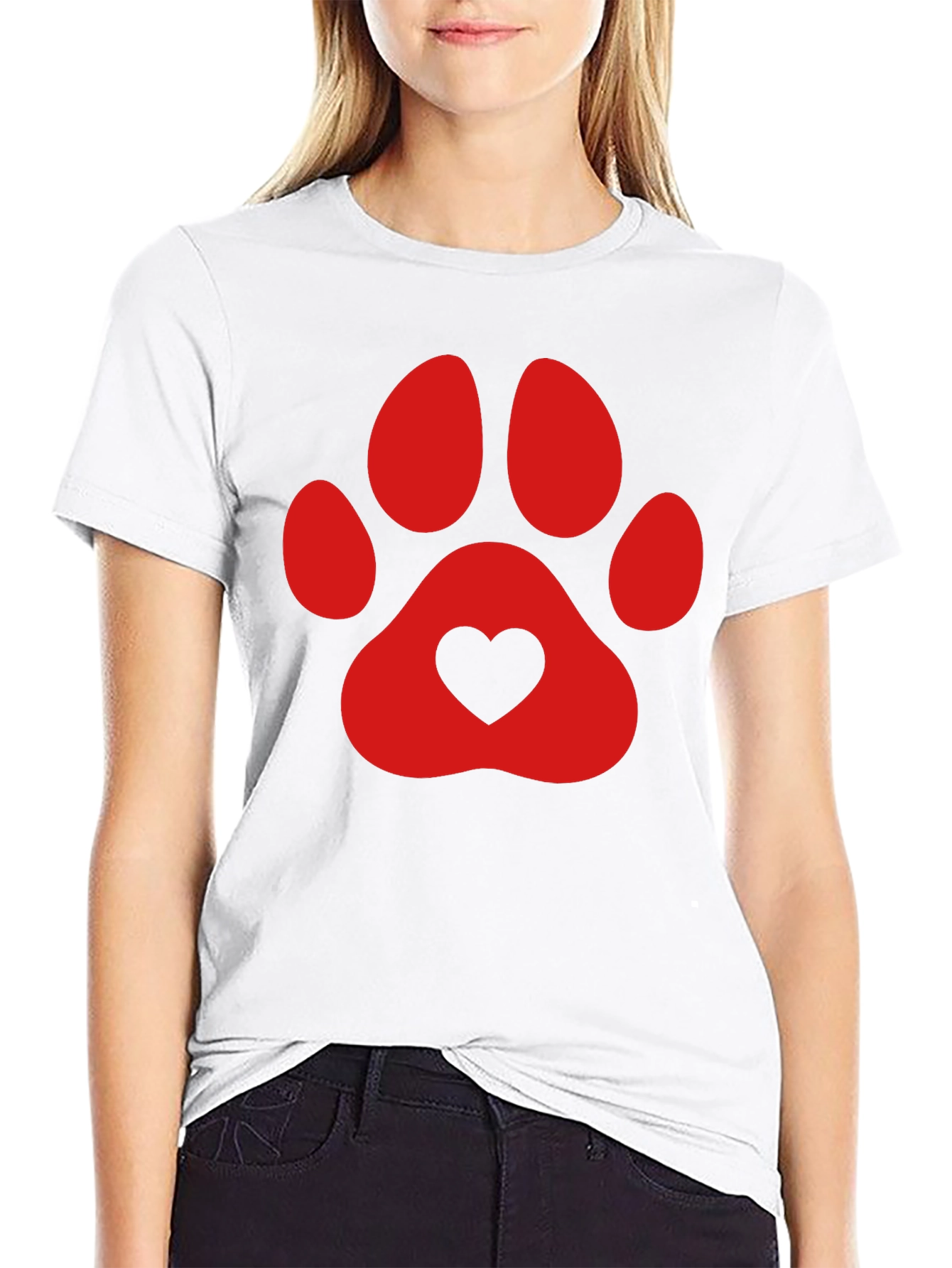 Dog Lover Paw Print T-Shirt